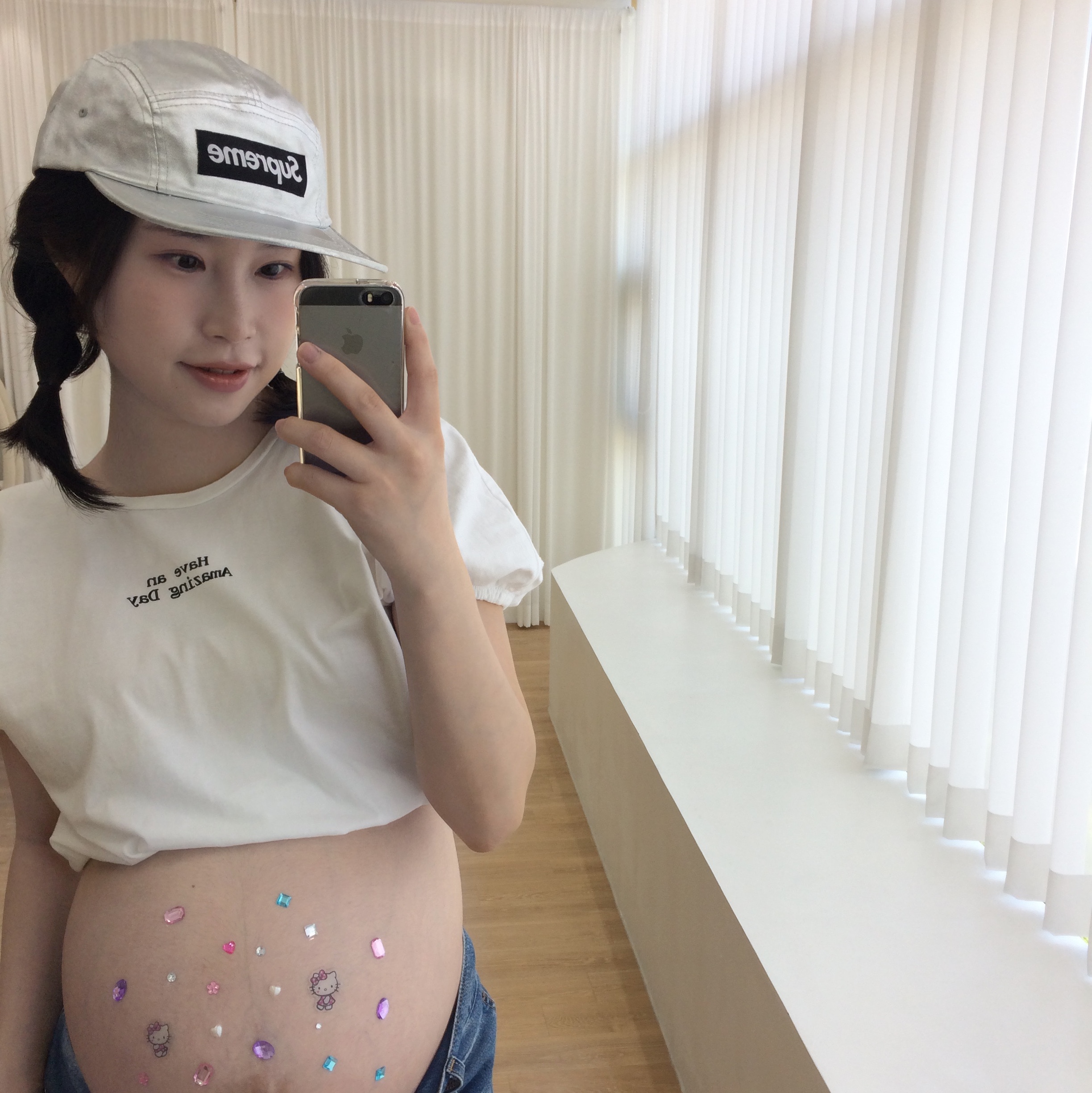 Supreme Washed Chino Twill Camp Cap Silver - 25SS 착용 스타일 - 1
