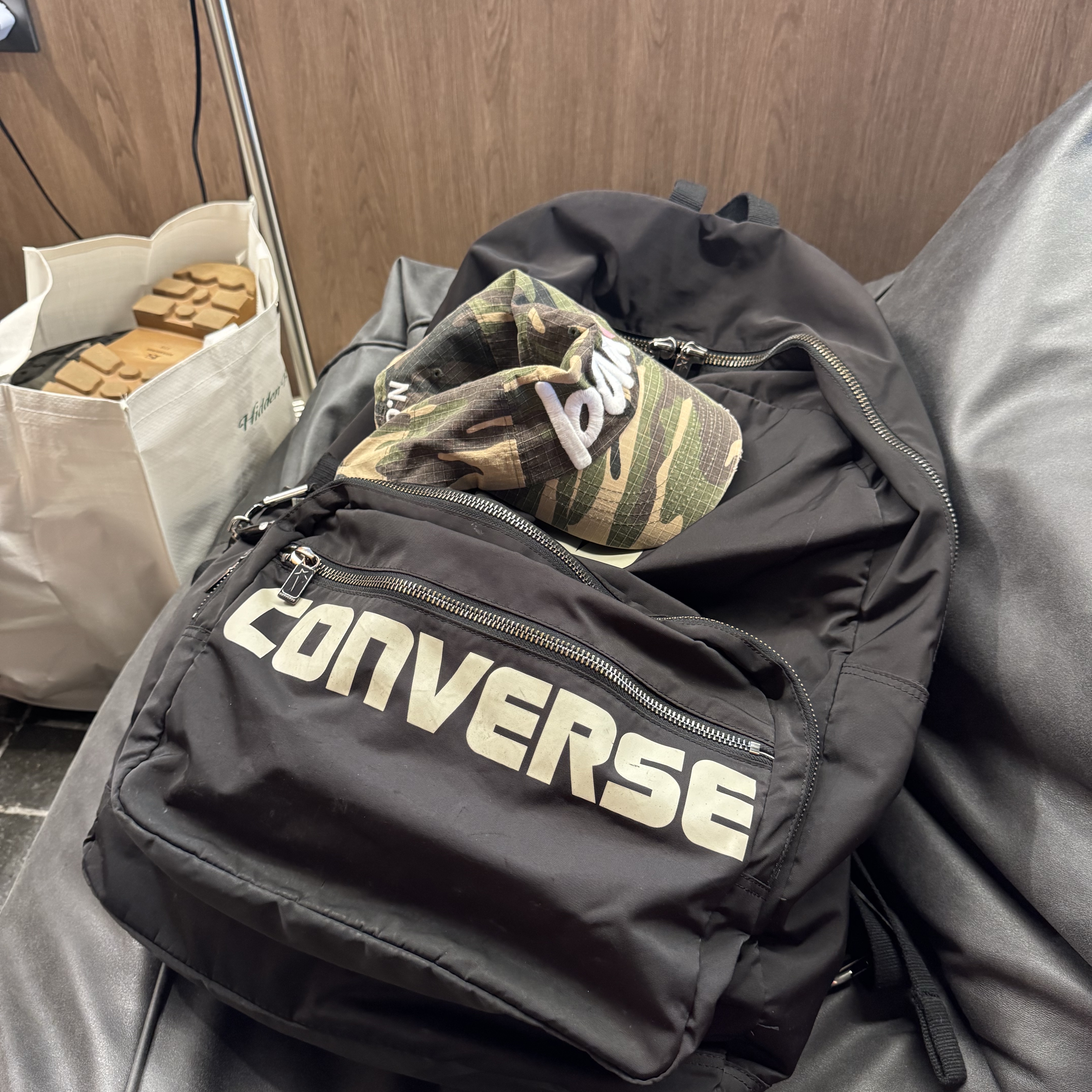 Wapworks HD silver ring, Converse x Drkshdw Oversized Backpack Black 착용 스타일 - 2