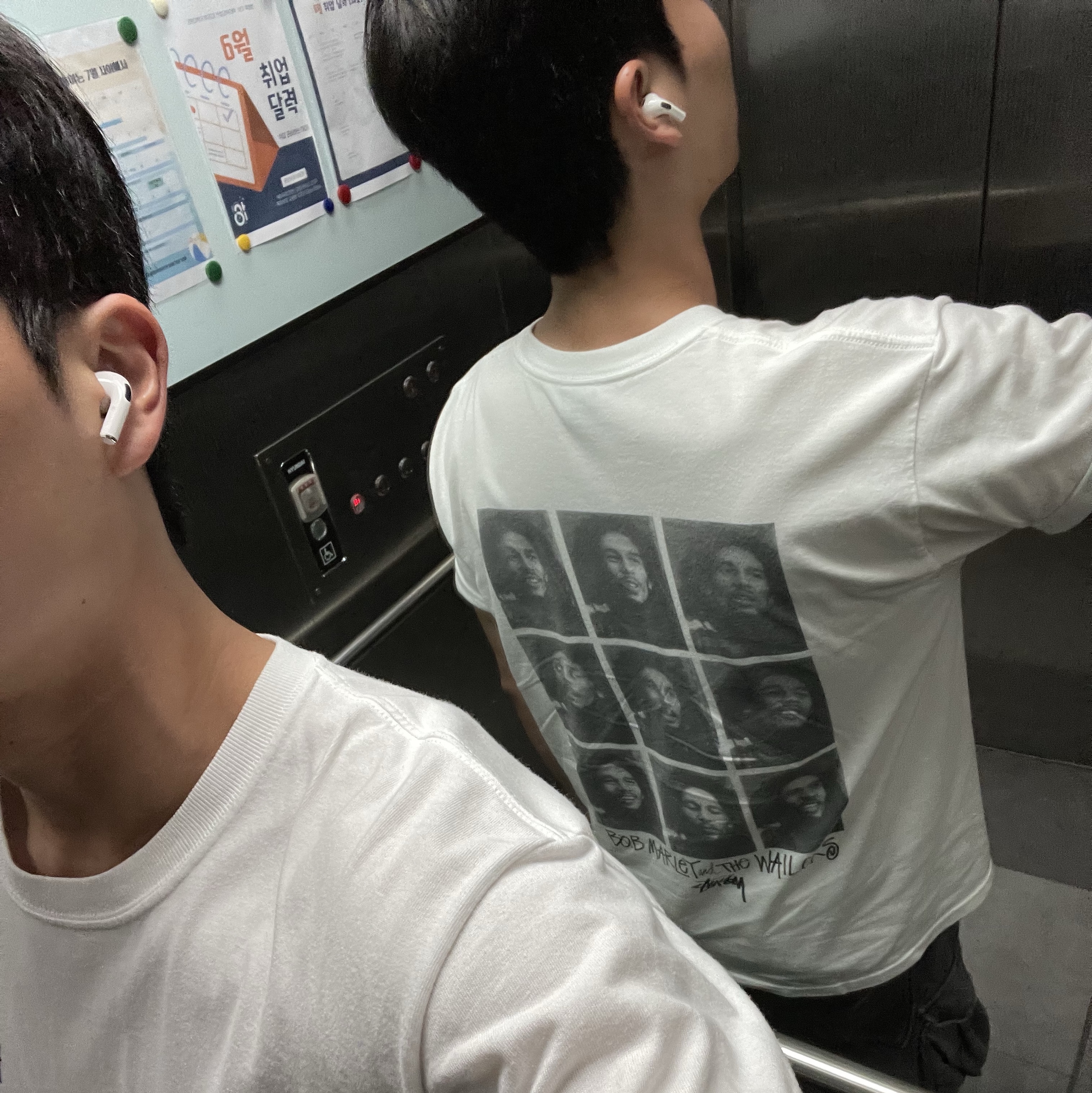 Stussy Bob Frames T-Shirt White 착용 스타일