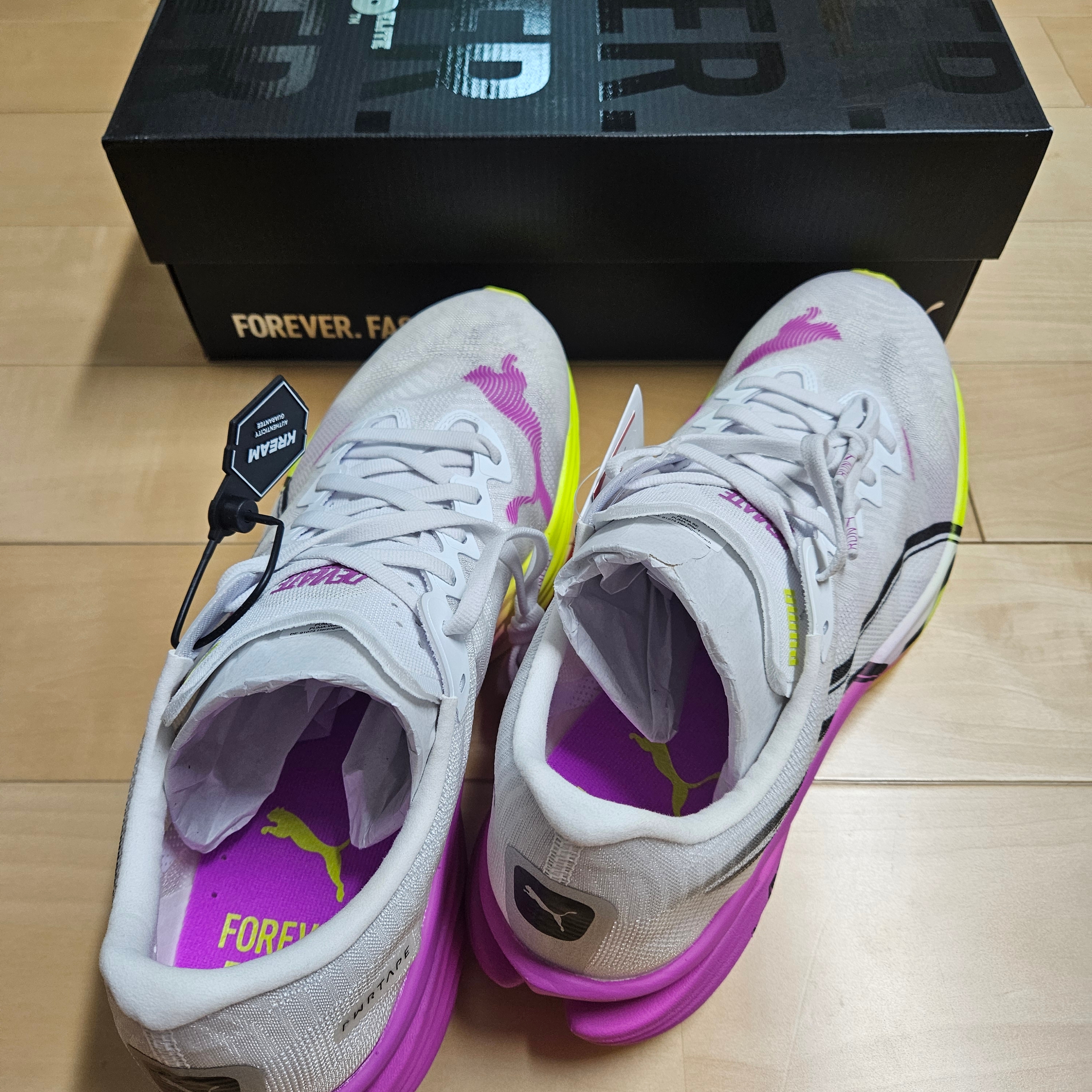 Puma Deviate Nitro Elite 3 White Pure Magenta 착용 스타일 - 4