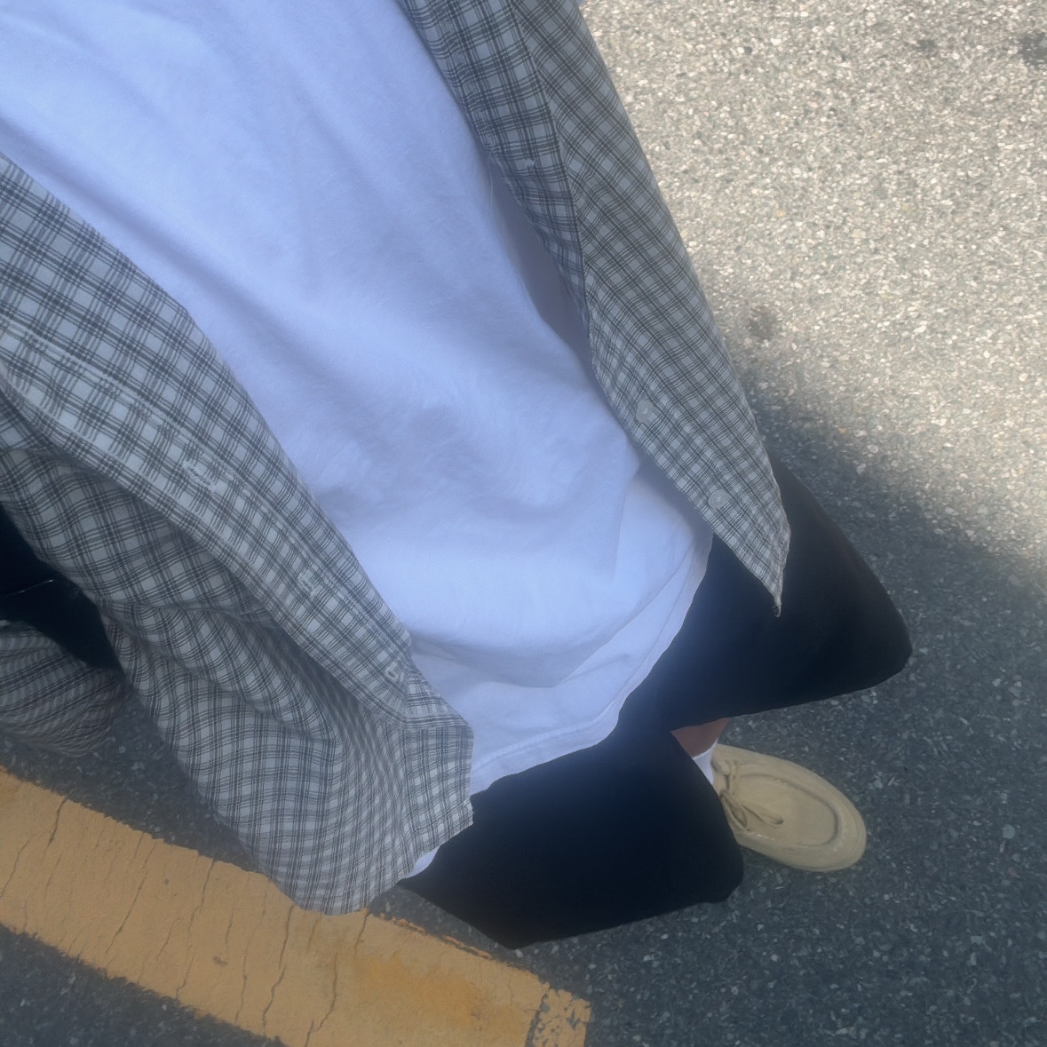 Vans Carver Low Sand Beige 착용 스타일