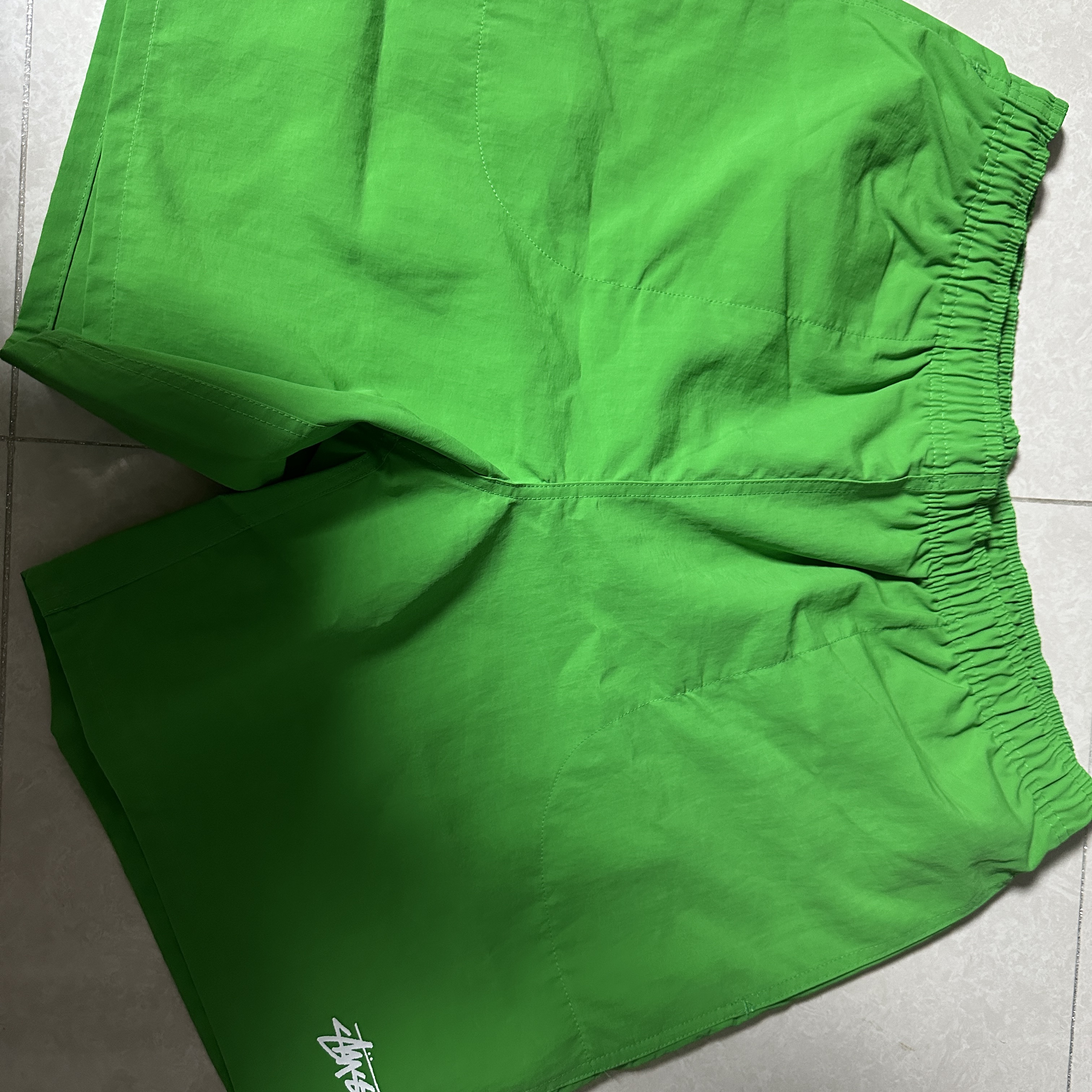 Stussy Stock Water Shorts Classic Green 착용 스타일