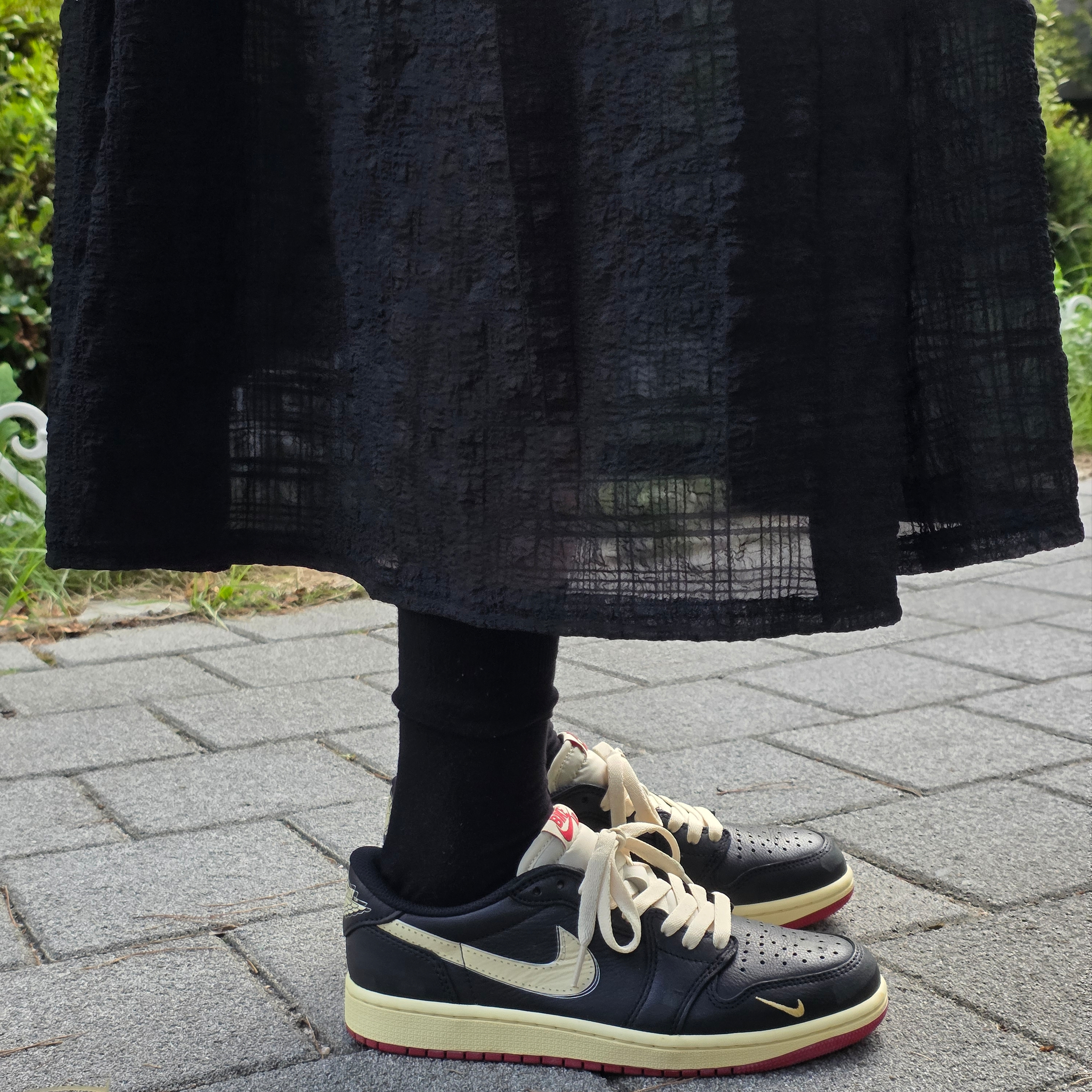 Jordan 1 x Nigel Sylvester Retro Low OG Better With Time 착용 스타일 - 1