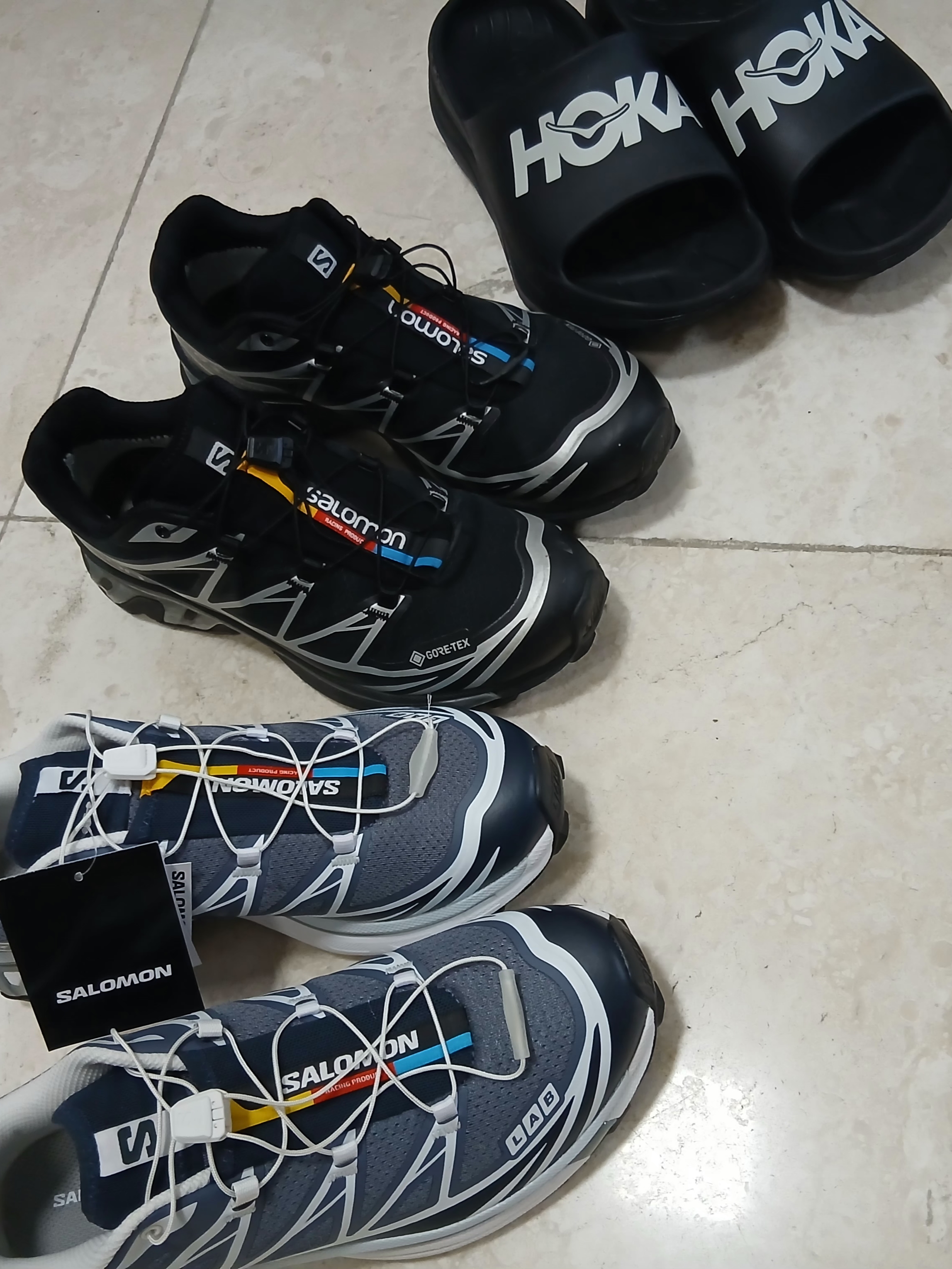 Salomon XT-6 Grisaille Blue Night, Salomon XT-6 GTX Black Silver 착용 스타일 - 9