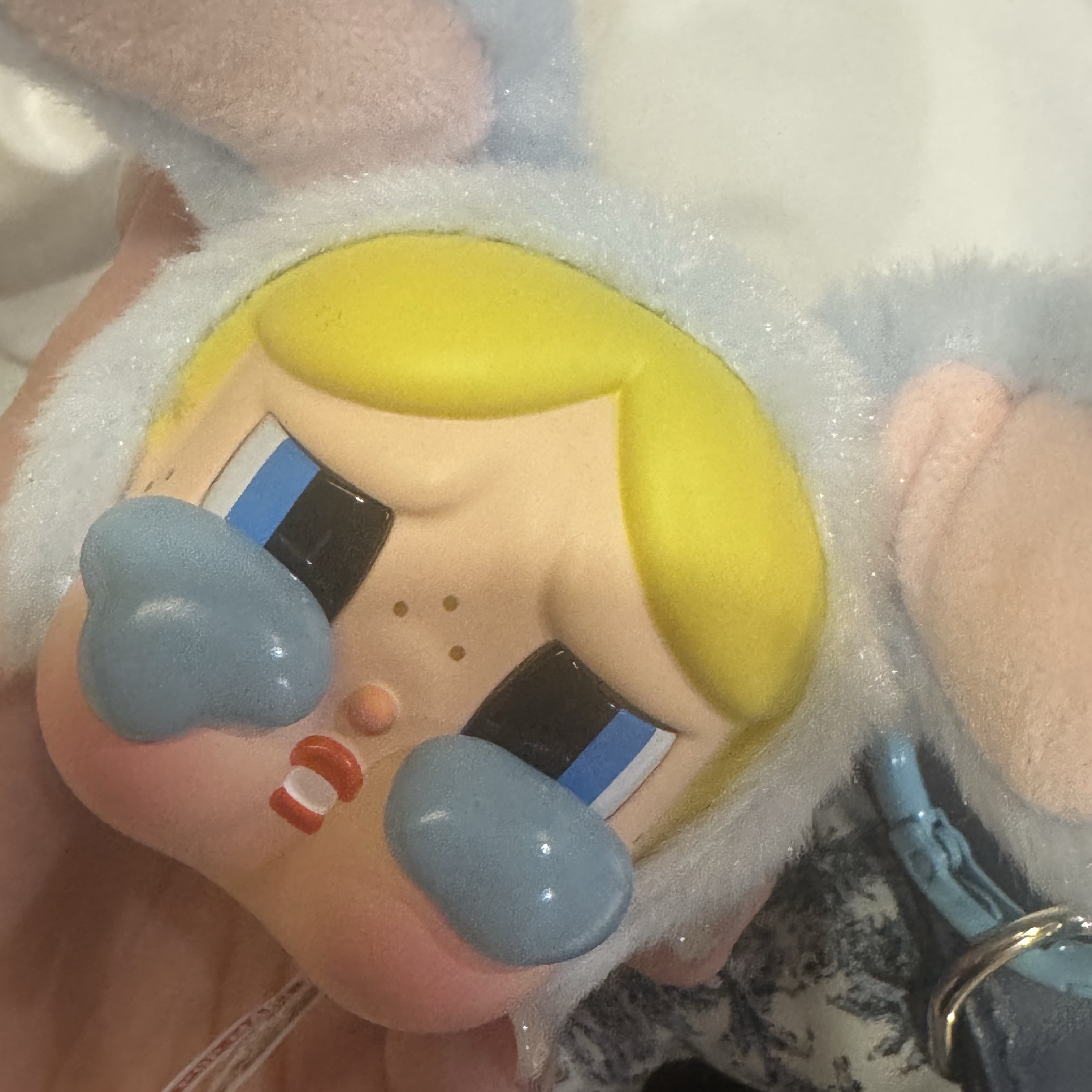 Pop Mart Crybaby x Powerpuff Girls Series Keyring Bunny Bubbles (Opened Case) 착용 스타일
