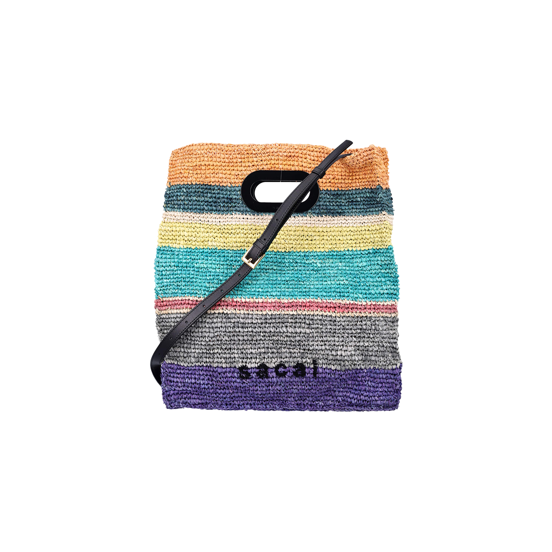 S1-4801-926 Sacai Raffia Shoulder Bag Multi