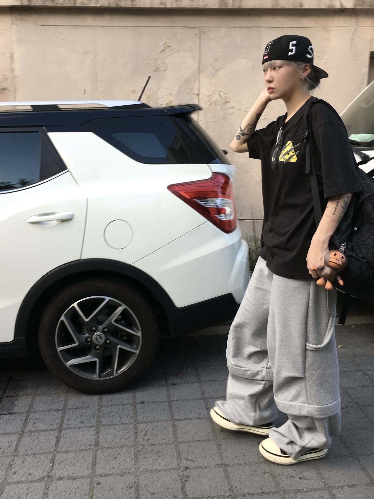 Supreme Multi S Logo New Era Black - 25SS, Gentle Monster x Maison Margiela MM217 Silver Clear 착용 스타일 - 2