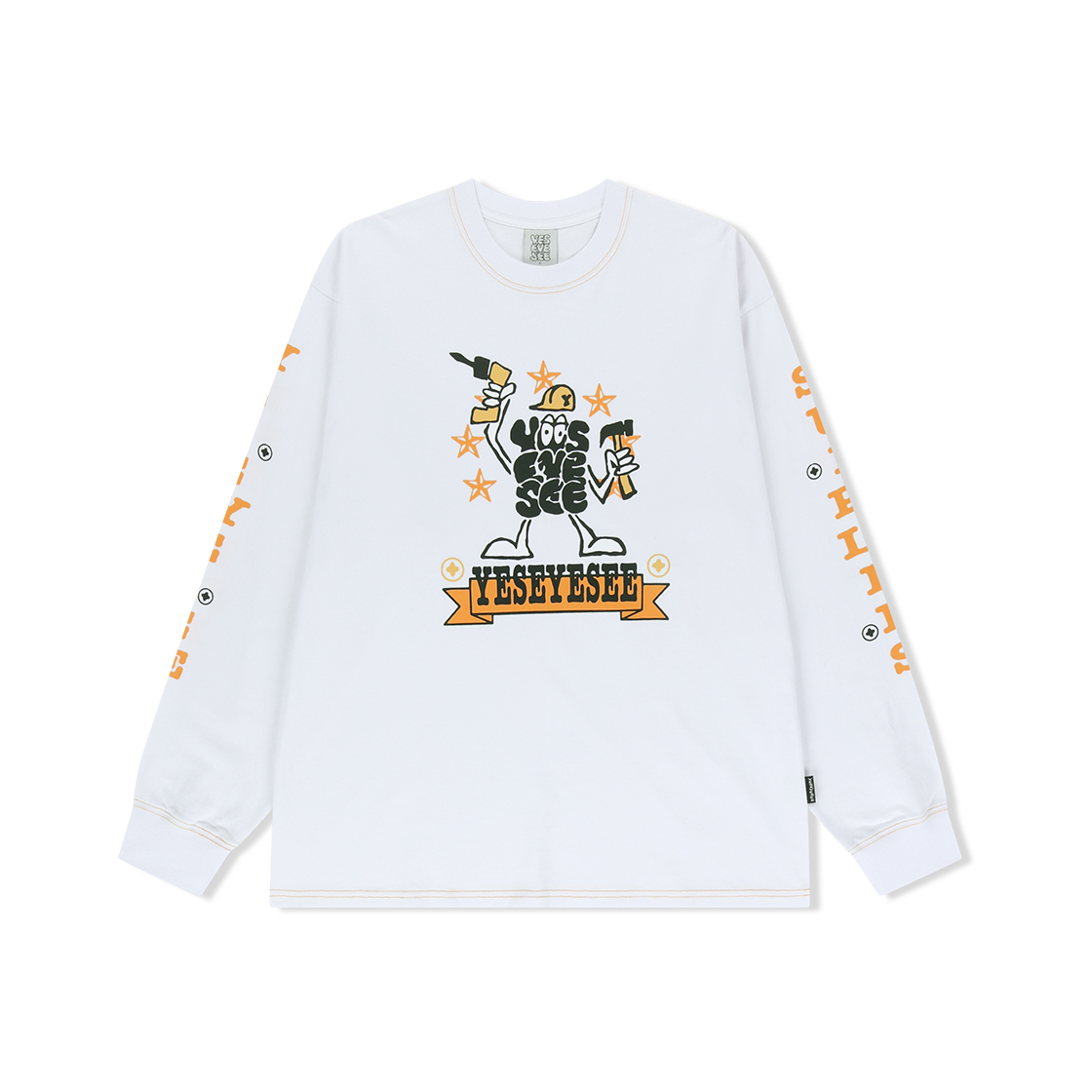 YS253TTSLT03WHT YESEYESEE Y.E.S Supplies L/S White