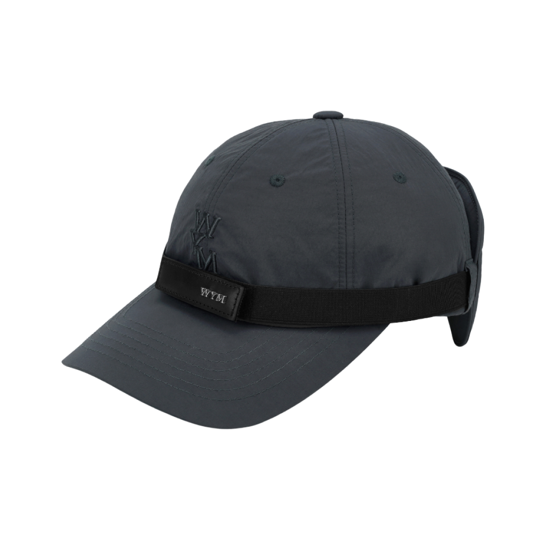 W241AC54940G Wooyoungmi Eye Patch Ball Cap Gray - 24SS