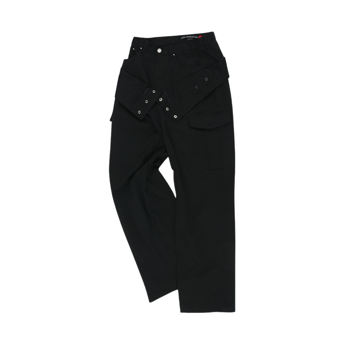 apa834u(BLACK) ADSB ANDERSSON BELL Unisex Double Waist Work Wide-Leg Jeans Black