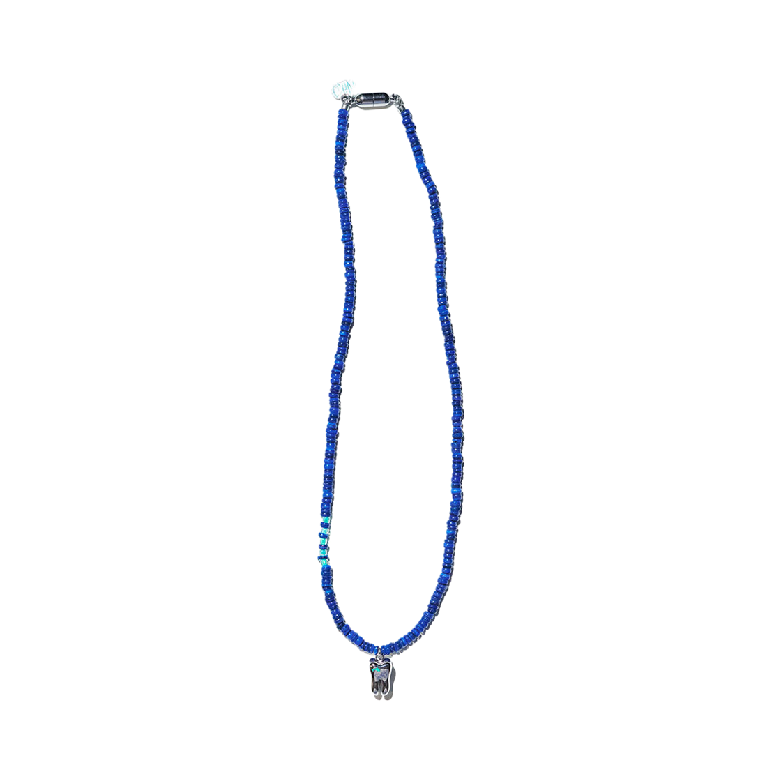 #122OCEANBLUE NiRO.SERENDiPiTY Molar Dolphin Mother Of Pearl Necklace #122 Ocean Blue