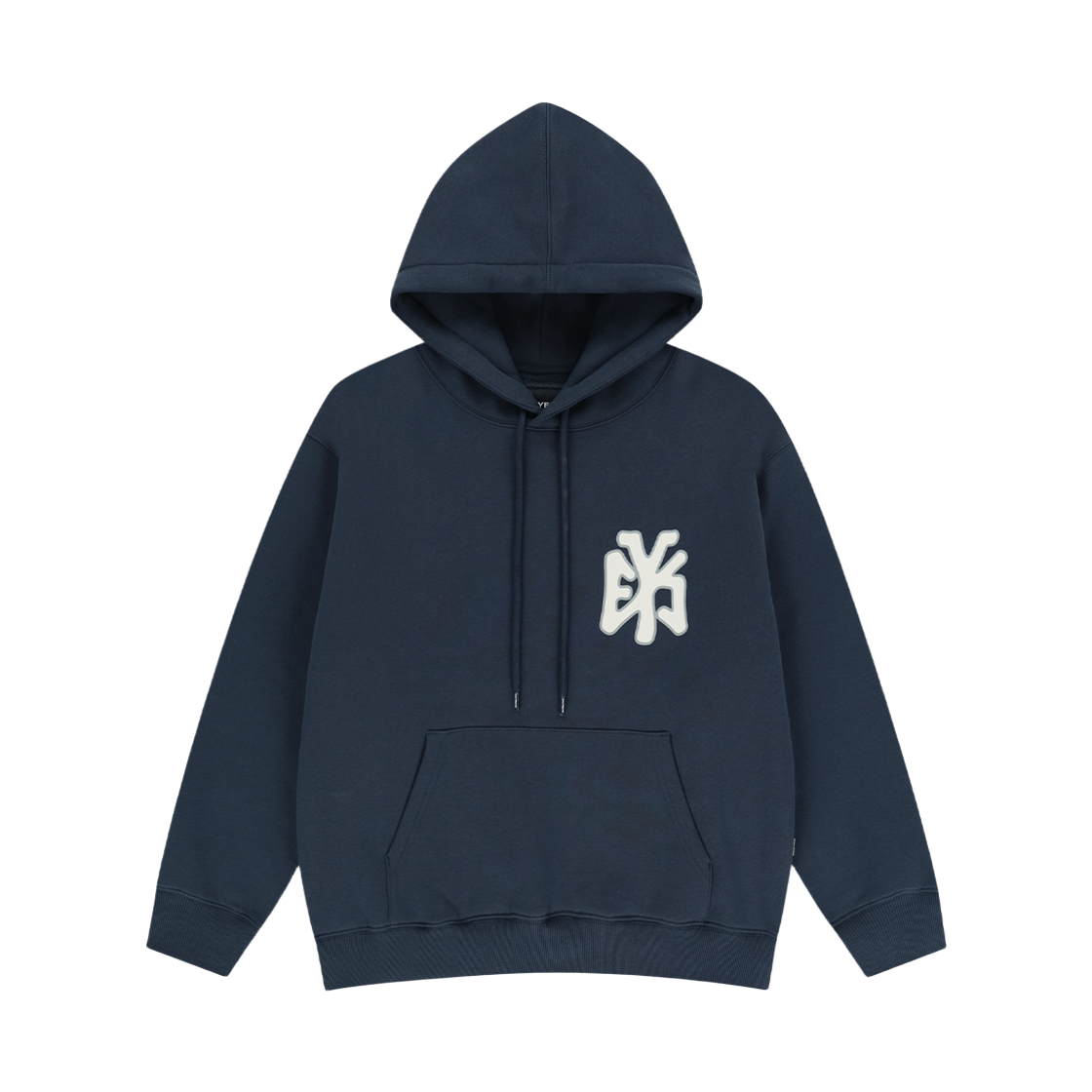 예스아이씨 예스 애슬리트 로고 후디 라이트 네이비