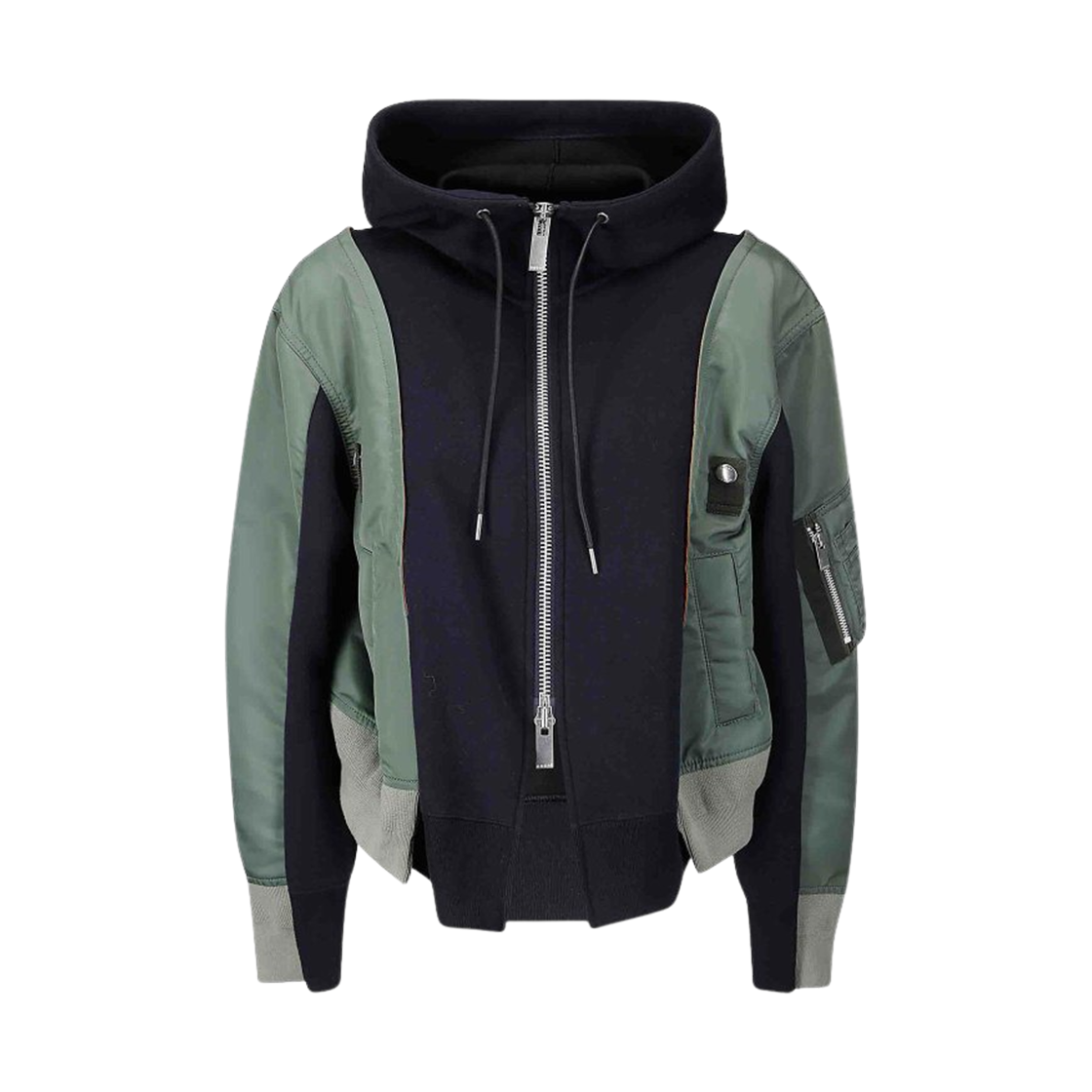 사카이 나일론 트윌 자켓 블랙 그린(Sacai Nylon Twill Jacket Black Green)