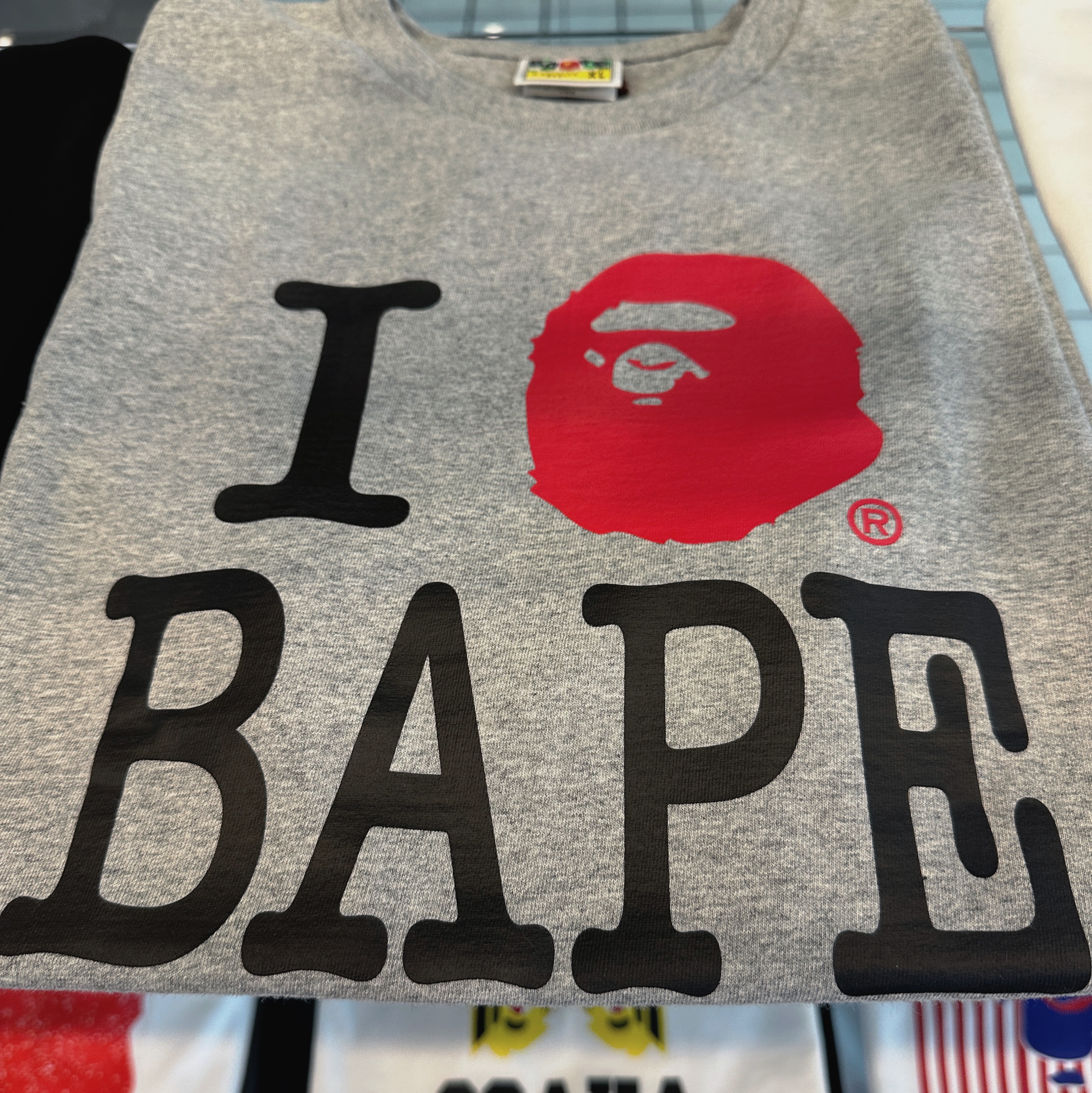 BAPE I Love Bape Osaka T-Shirt Gray - Osaka Pop-Up Store Exclusive 착용 스타일