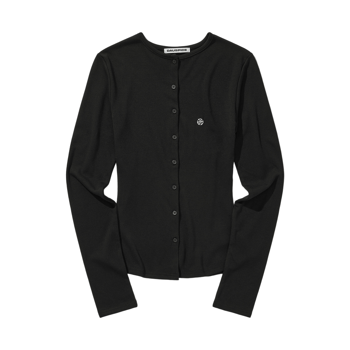 D25FCD02BK99 DAUSPICE Round-Neck Cardigan Black