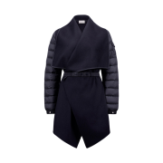 (W) Moncler Padded Wool Felt Cape Dark Blue - 25SS