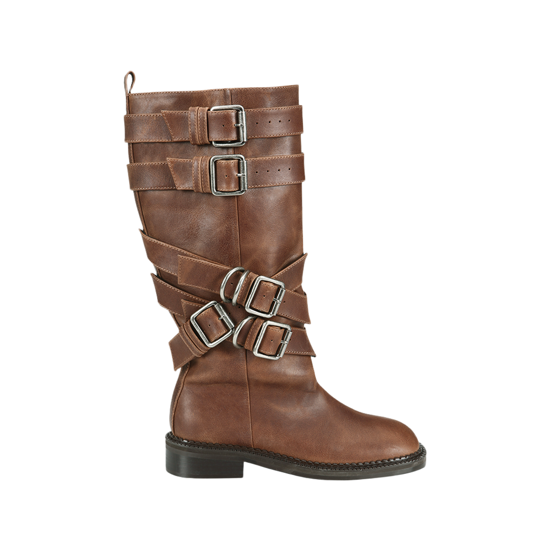 aaa484w(BROWN) ADSB ANDERSSON BELL Layered Strap Boots Brown