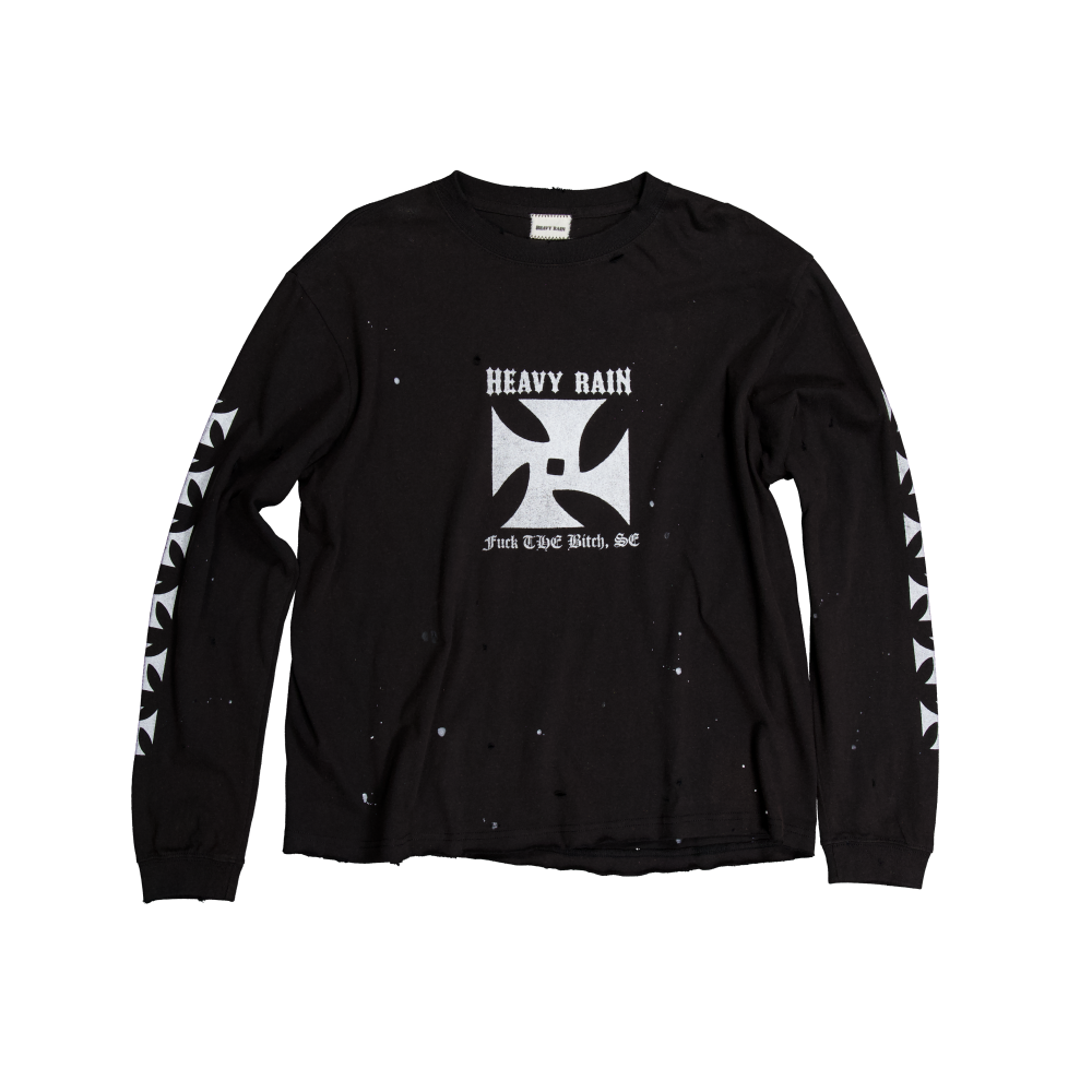 25H-T006 Resurrection13 Vintage Long Sleeve West Black