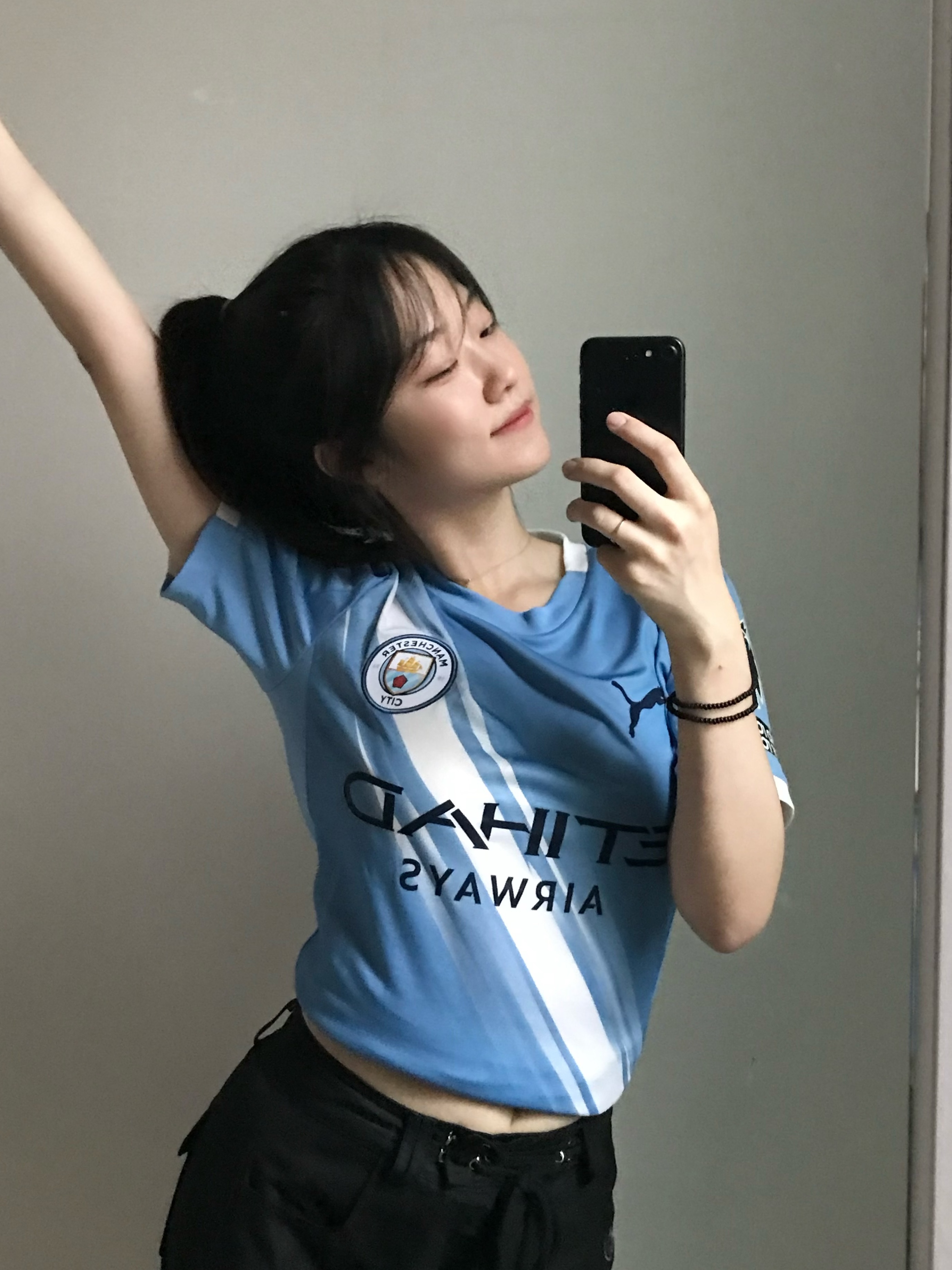 Puma Manchester City 2025/26 Home Replica Jersey Team Light Blue (Non Marking Ver.) 착용 스타일 - 3