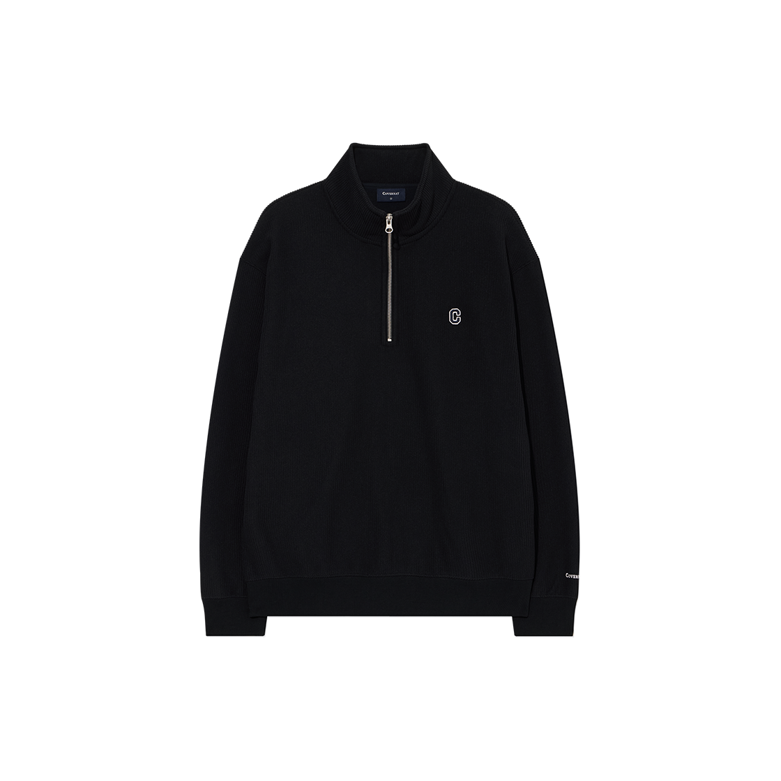 CO2503CR14DN Covernat Small C Logo Corduroy Half-Zip Dark Navy