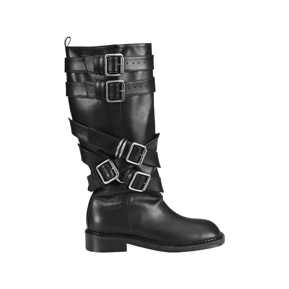 aaa483w(BLACK) ADSB ANDERSSON BELL Layered Strap Boots Black