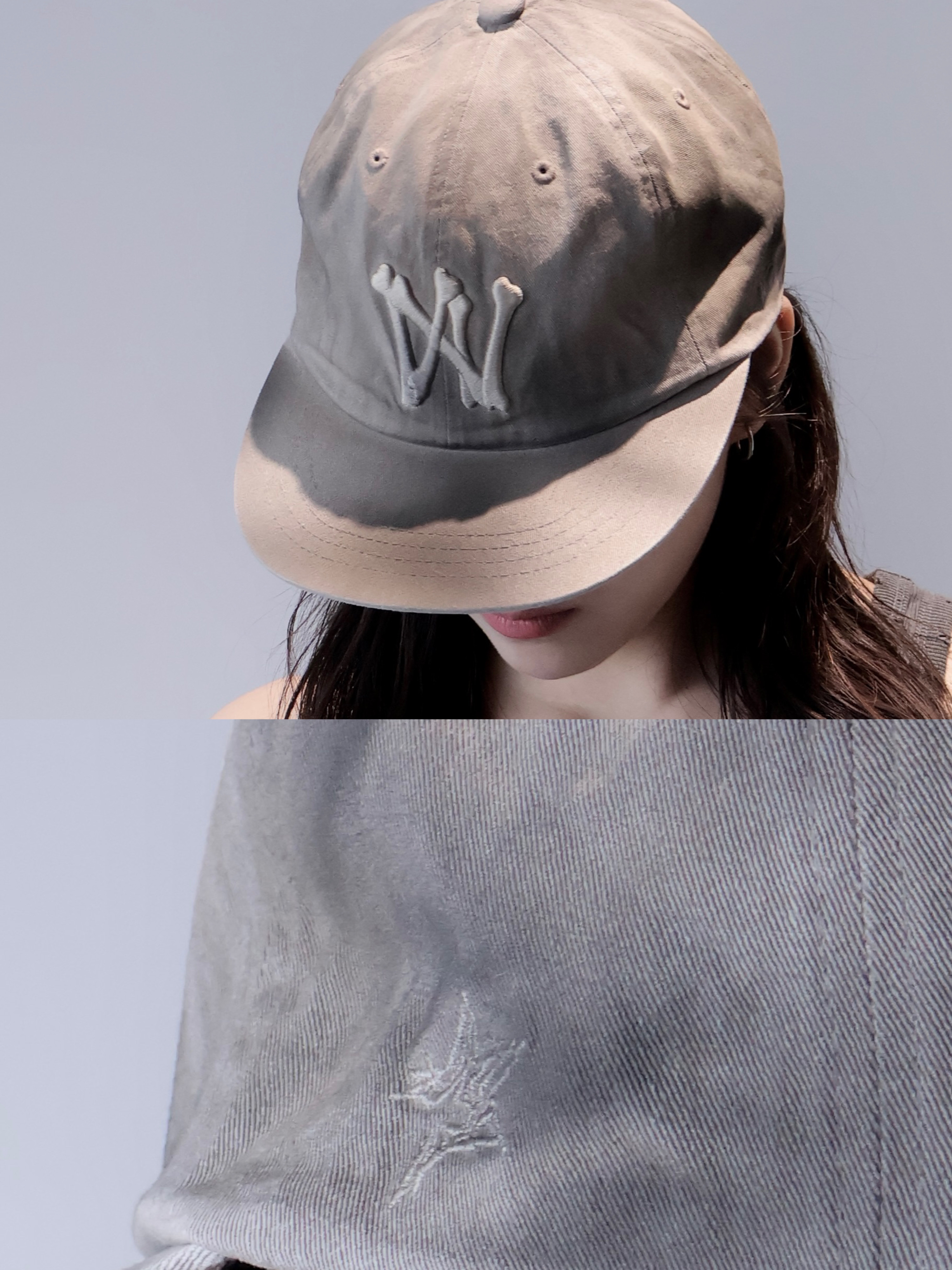 [KREAM Exclusive] Aoiro 6-Panel Bone A/N Cap Mud, Dr. Martens Women 1461 Quad Black 착용 스타일 - 5