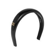 (W) Miu Miu Patent Leather Headband Black