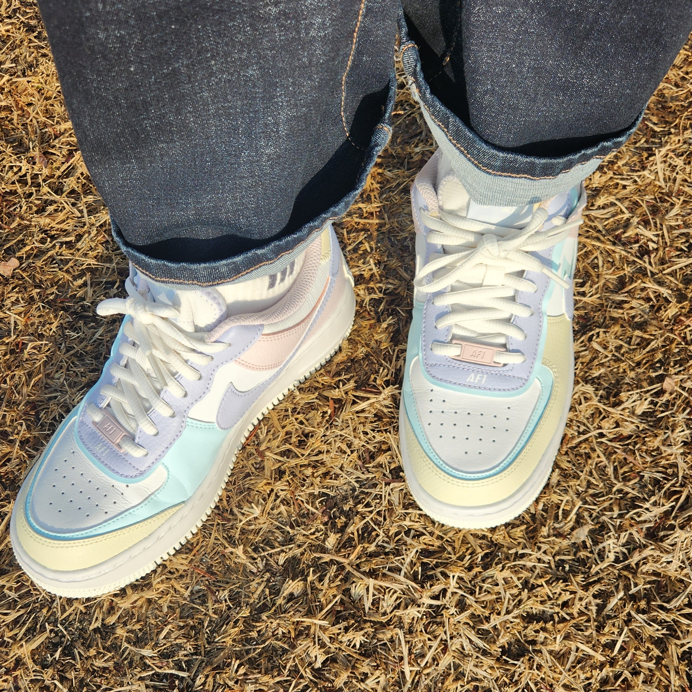 (W) Nike Air Force 1 Shadow Pastel 착용 스타일 - 2