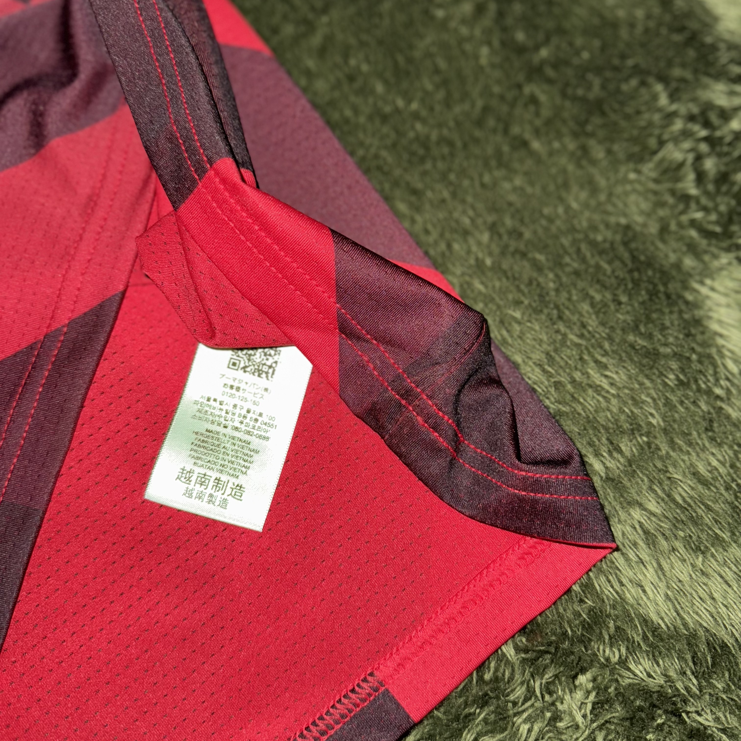 Puma 2022/23 Manchester City Prematch Short Sleeve Jersey Tango Red Black 착용 스타일 - 6