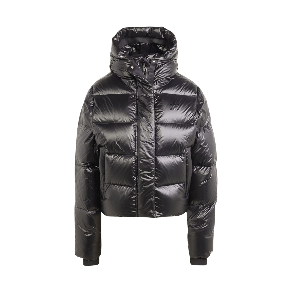 (W) 아디다스 숏 프리미엄 퍼퍼 자켓 블랙 - US 사이즈((W) Adidas Short Premium Puffer Jacket Black - US Sizing) - 1