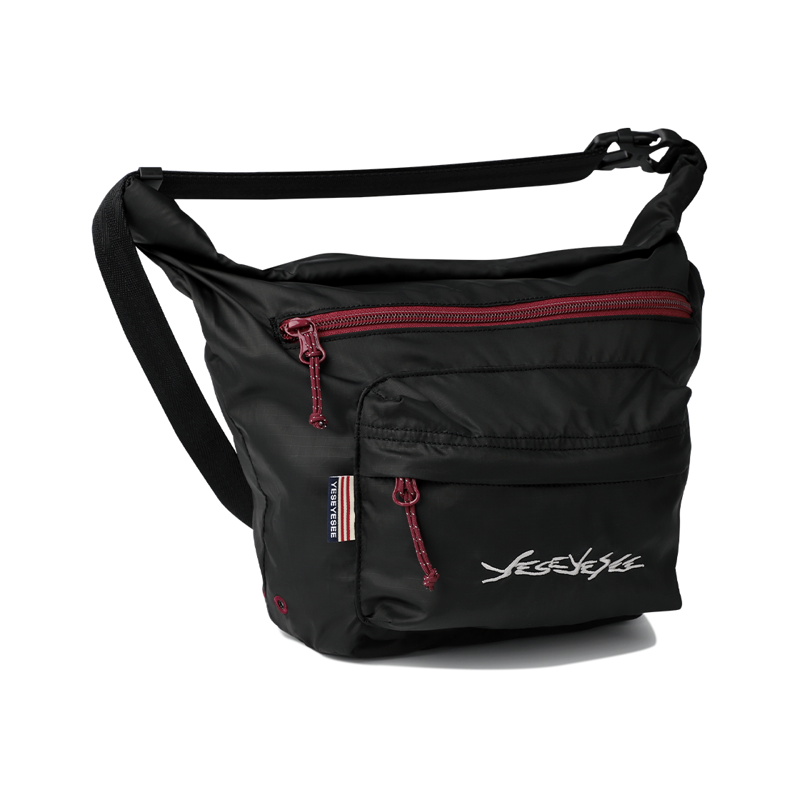 YS253TBASB01BLK YESEYESEE Y.E.S Roll Top Cross Bag Black