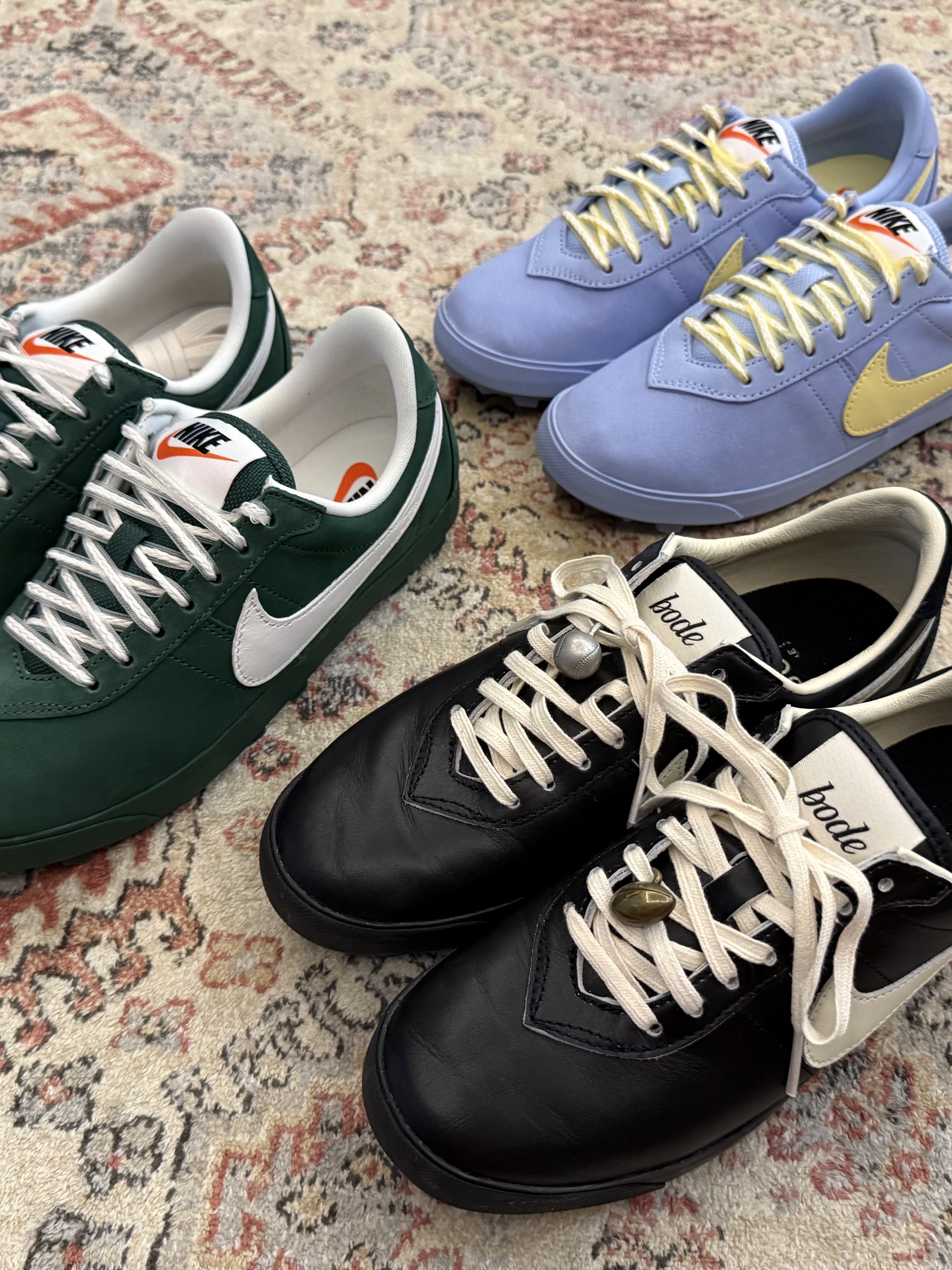 Nike x Bode Astrograbber SP Black and Coconut Milk, Nike Astrograbber Fir and Phantom 착용 스타일 - 2