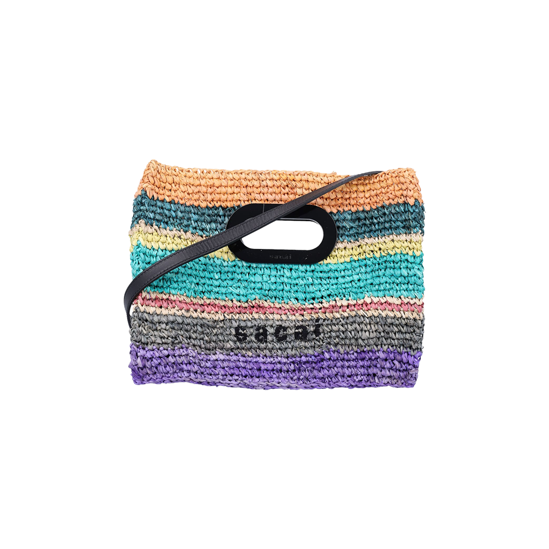 S14-901-926 Sacai Raffia Shoulder Bag Multi