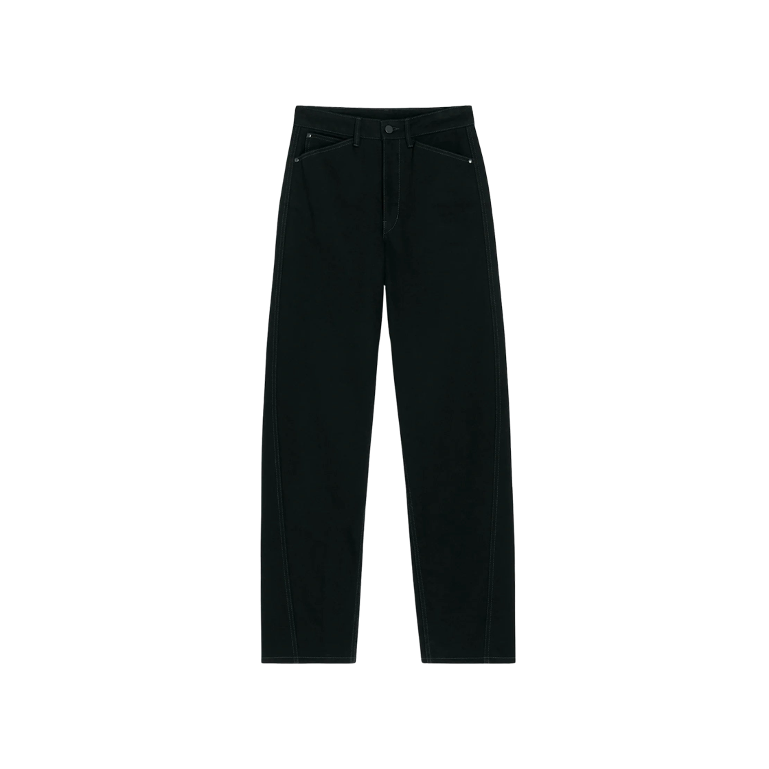 (W) 르메르 파이브 포켓 트위스트 팬츠 블랙((W) Lemaire Five Pocket Twisted Pants Black)