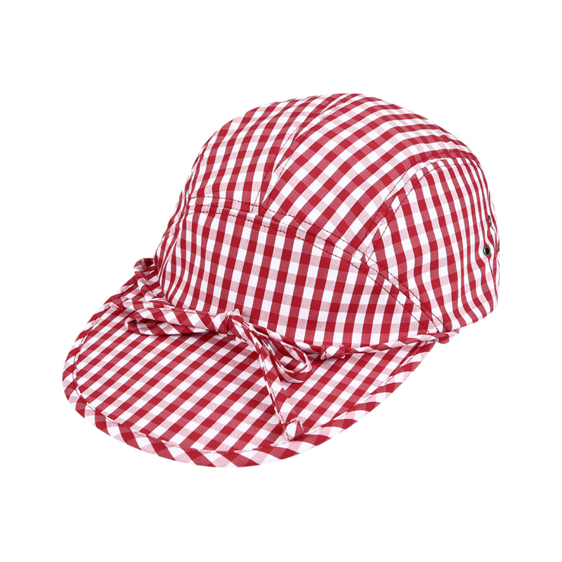 YPA25SSDRCAPRE YOUCHE PRET A PORTER DR Gingham Check Duck Cap Red