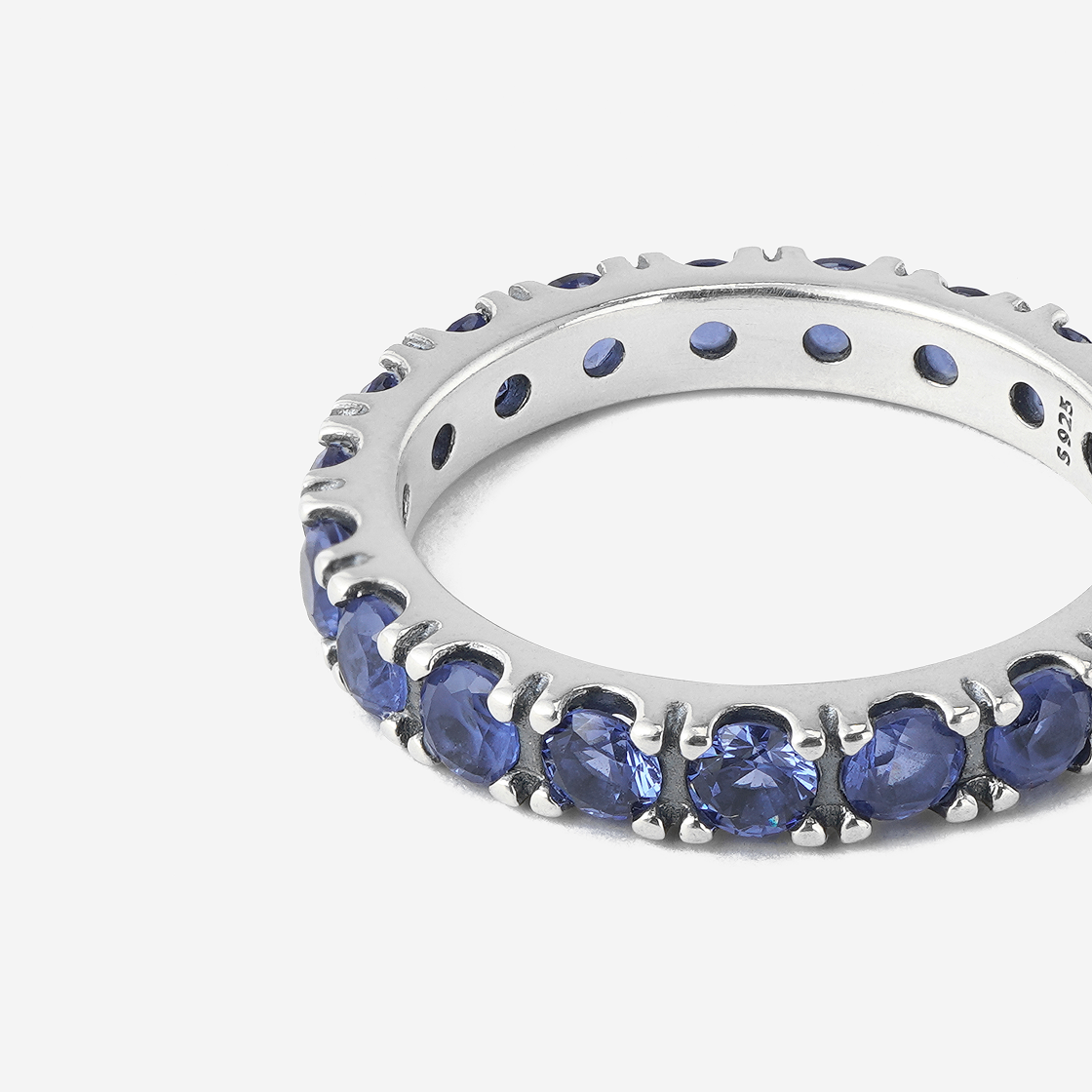 (W) 판도라 스파클링 로우 이터니티 링 스털링 실버 블루((W) Pandora Sparkling Row Eternity Ring Sterling Silver Blue) - 2