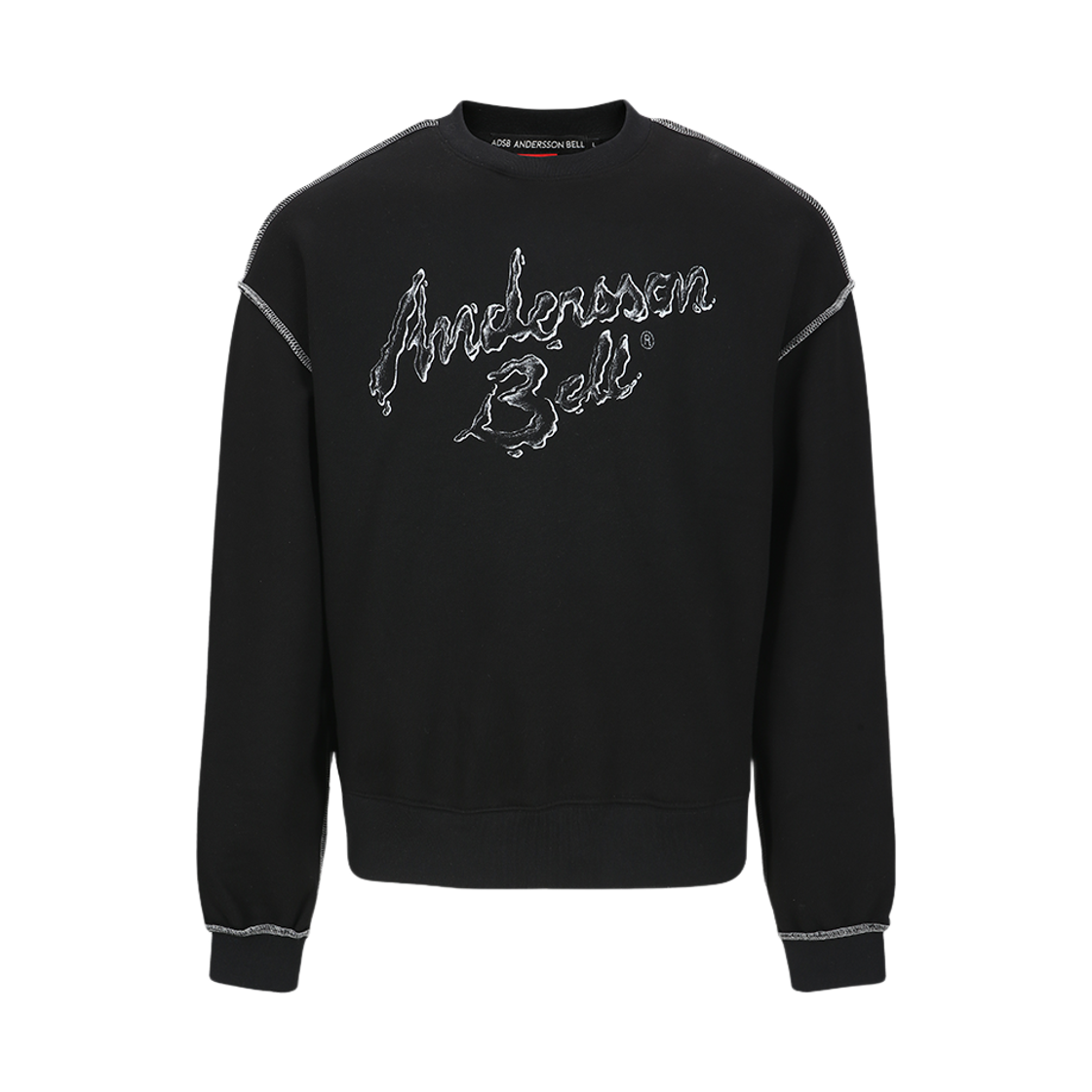 atb1378u(BLACK) ADSB ANDERSSON BELL Unisex Liquid Logo Sweatshirt Black