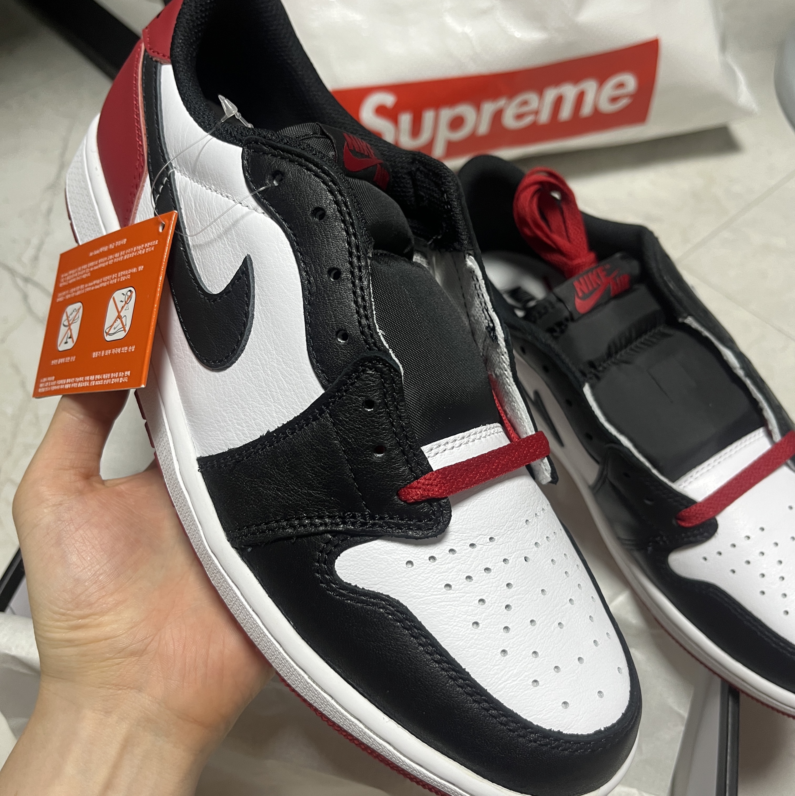Jordan 1 Retro Low OG Black Toe 착용 스타일
