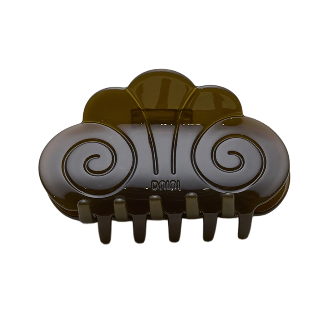 드니니 스파이럴 집게핀 라지 카키브라운(DNINI Spiral Claw Clip L Khaki brown)