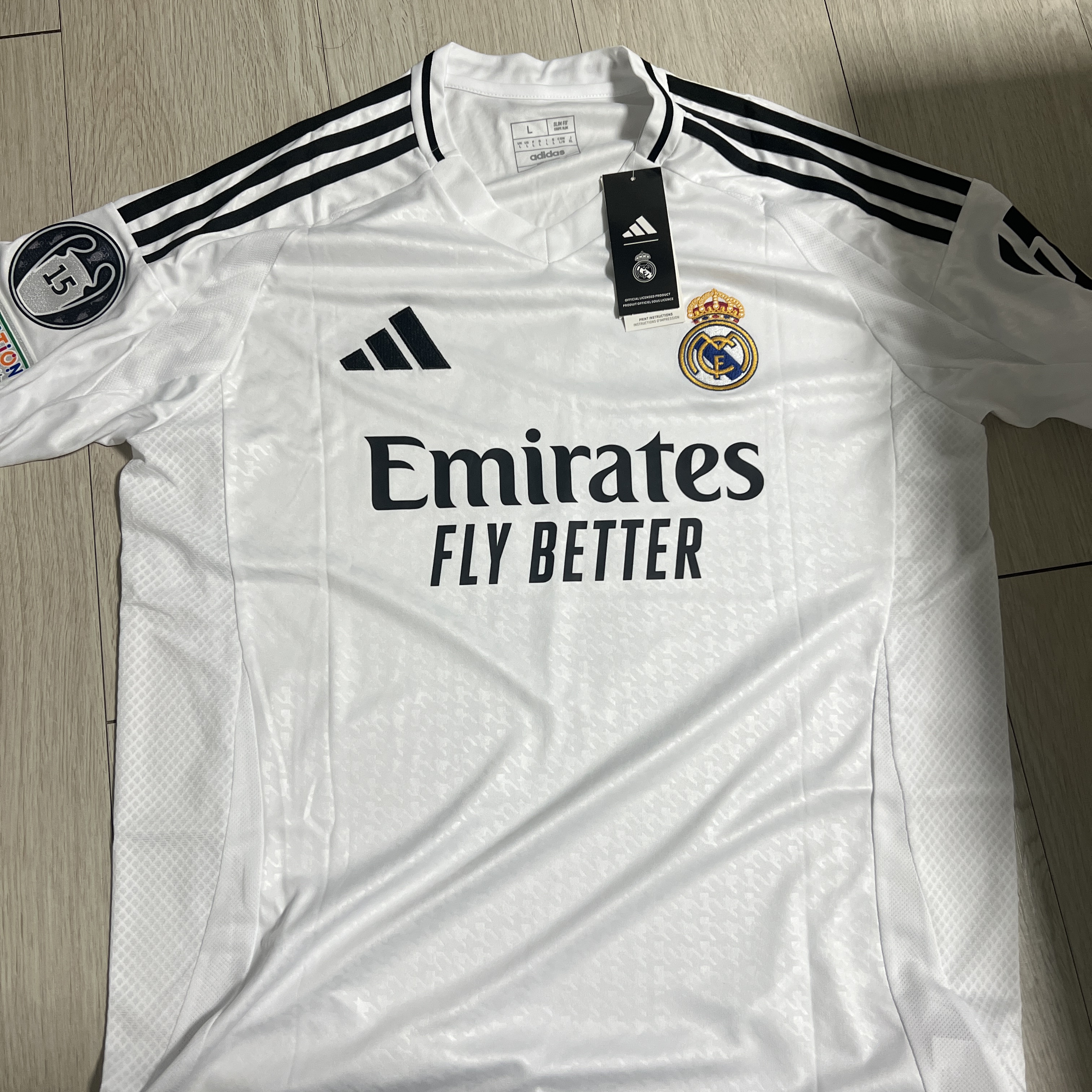 Adidas Real Madrid 2024/25 Home Jersey White - KR Sizing (Non Marking Ver.) 착용 스타일