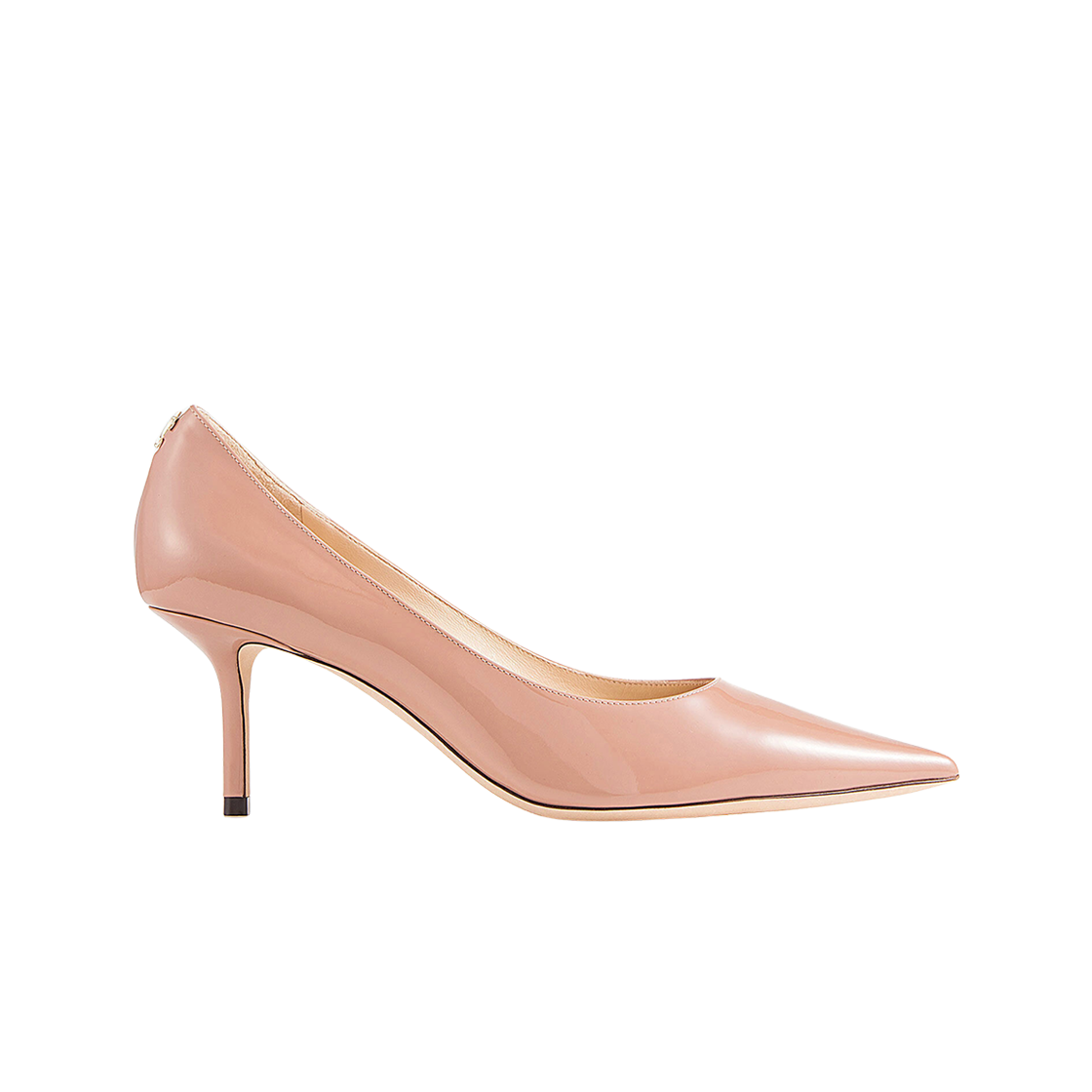 (W) 지미추 러브 65 JC 엠블럼 페이턴트 레더 포인티드 펌프스 발레 핑크((W) Jimmy Choo Love 65 JC Emblem Patent Leather Pointed Pumps Ballet Pink)