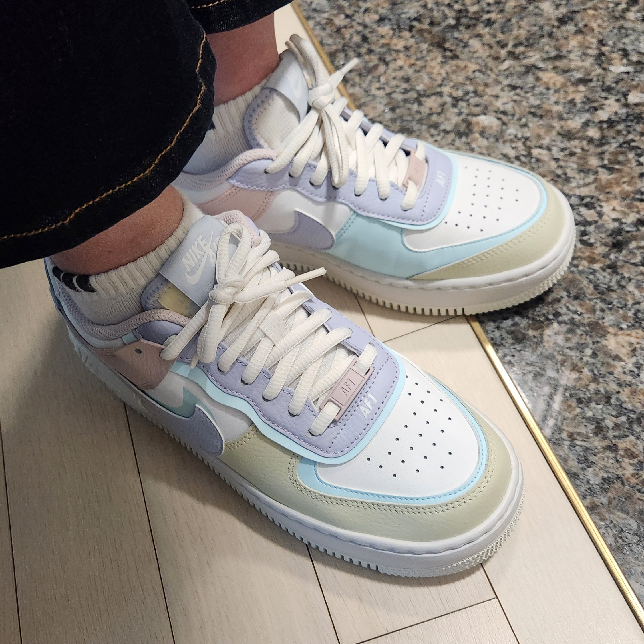 (W) Nike Air Force 1 Shadow Pastel 착용 스타일 - 3