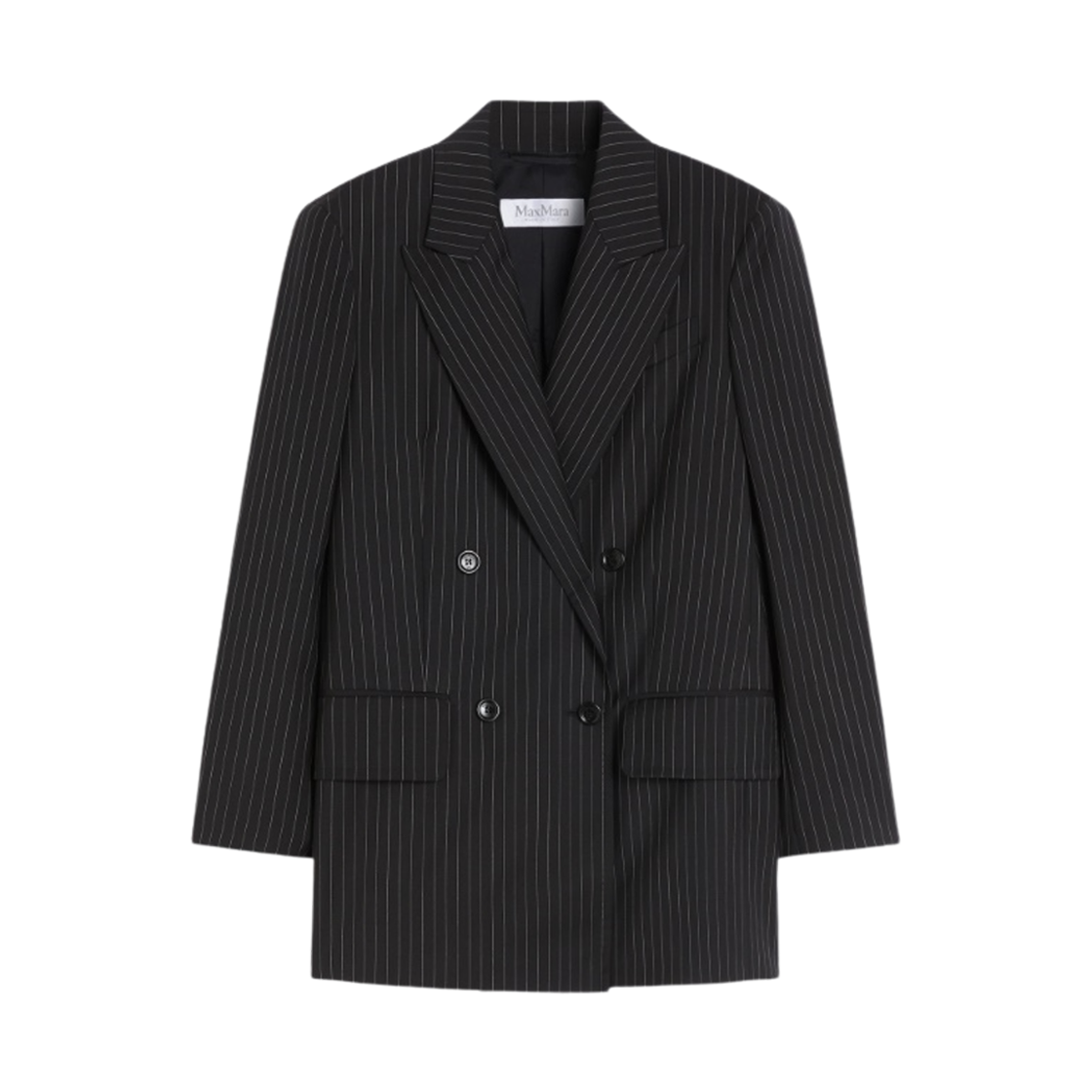 MATTIA-002 (W) Max Mara Mattia Virgin Wool Jacket Black White