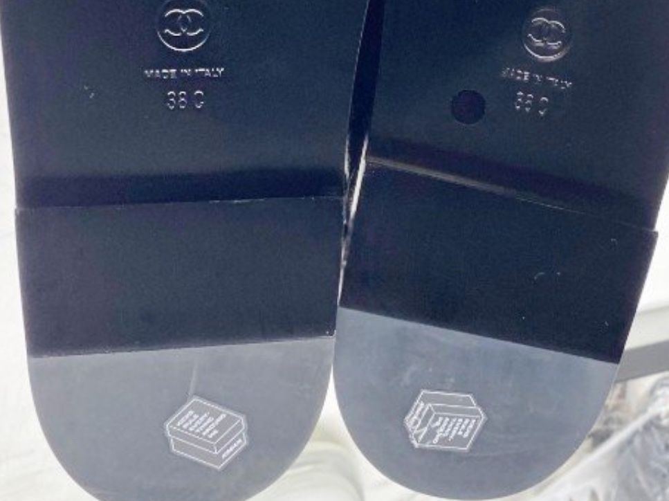 (W) Chanel Sandals Grained Calfskin & Black 착용 스타일 - 5