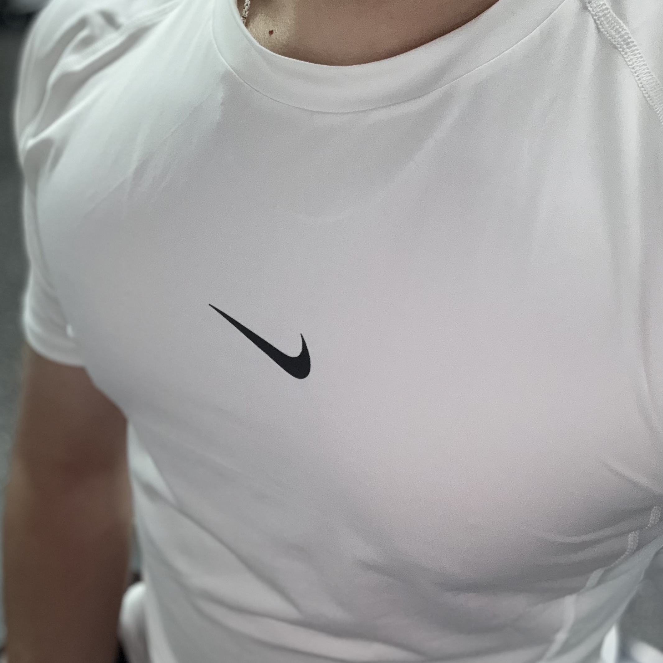 Nike Pro Dri-Fit Tight Short Sleeve Fitness Top White - Asia 착용 스타일 - 2