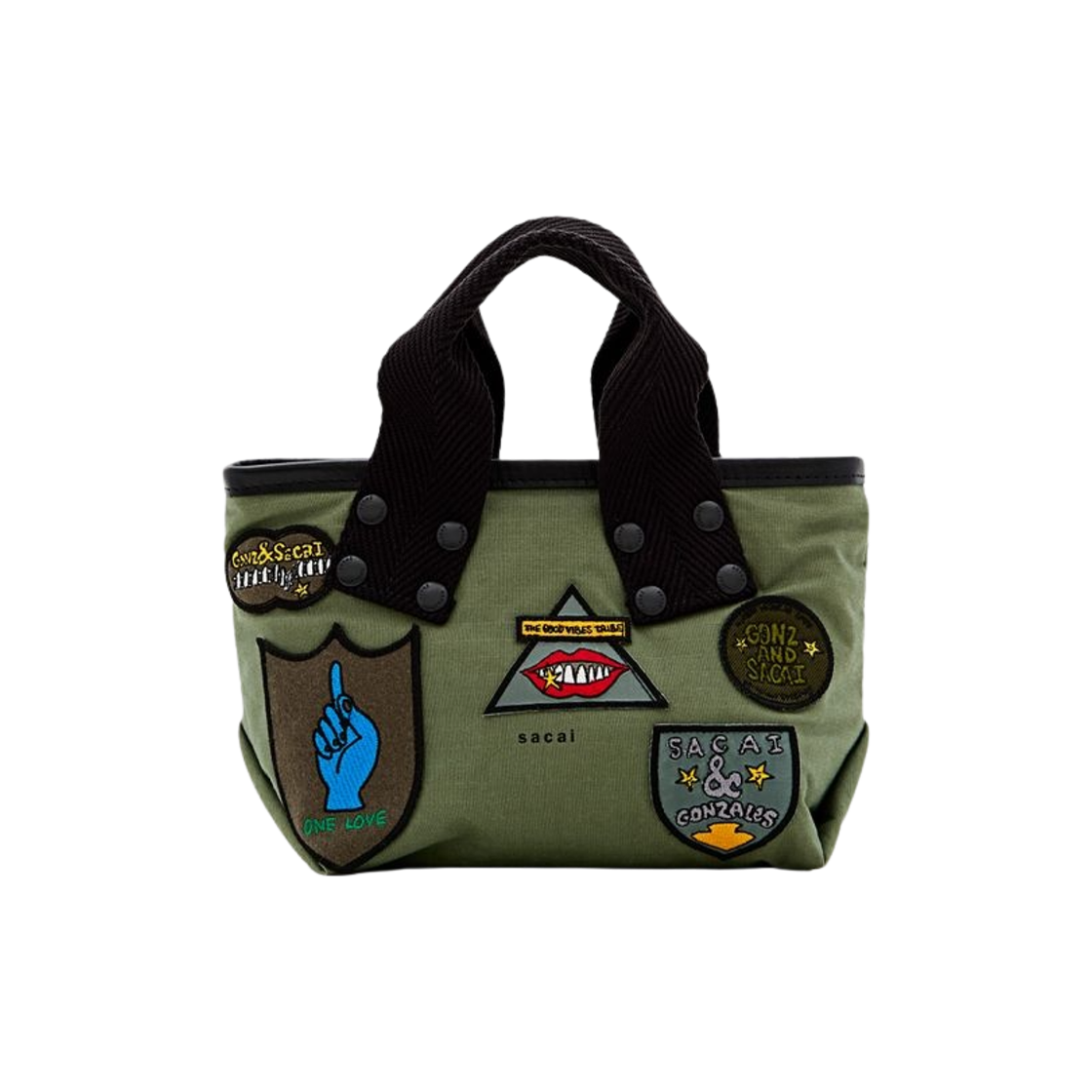 24-0880S-840 Sacai x Marc Gongales Small Patch Tote Bag Green