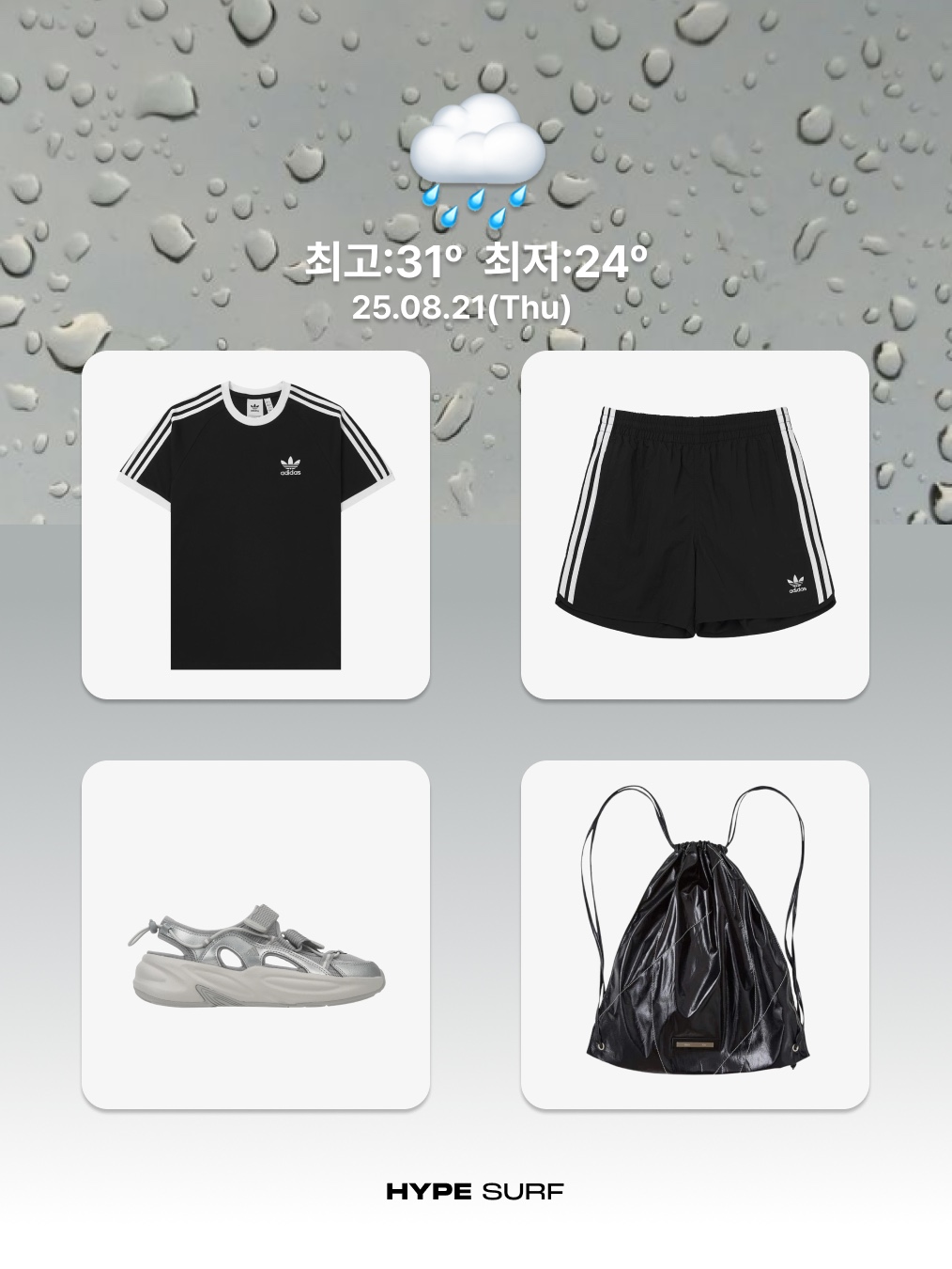 Stussy Pigment Dyed Classic Gear T-Shirt Black, DANDEL Symbol Sweat Bermuda Pants Black 착용 스타일 - 5