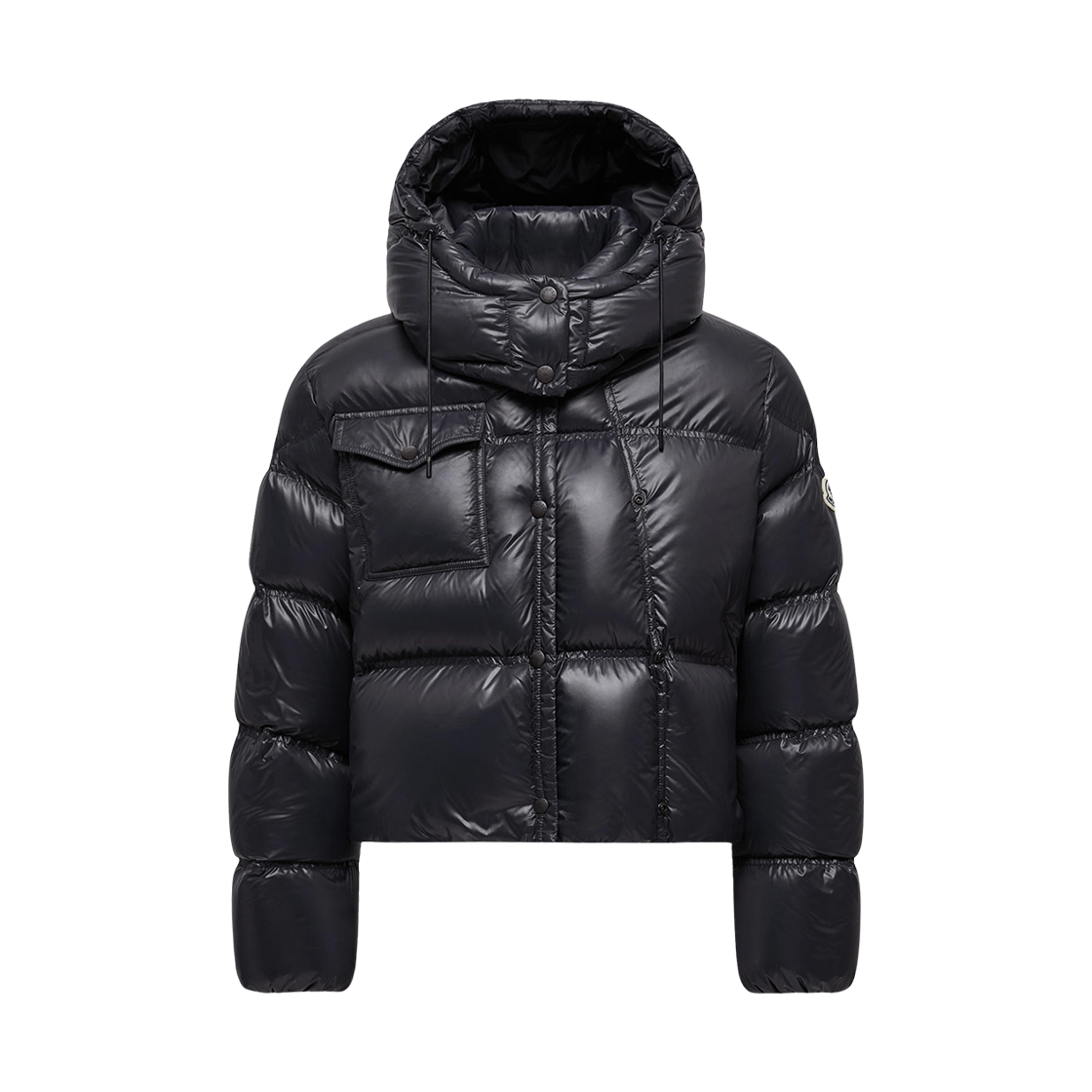 K2-093-1A00040-596XE-999 (W) Moncler Erea Square Quilted Hooded Short Down Jacket Black - 25FW