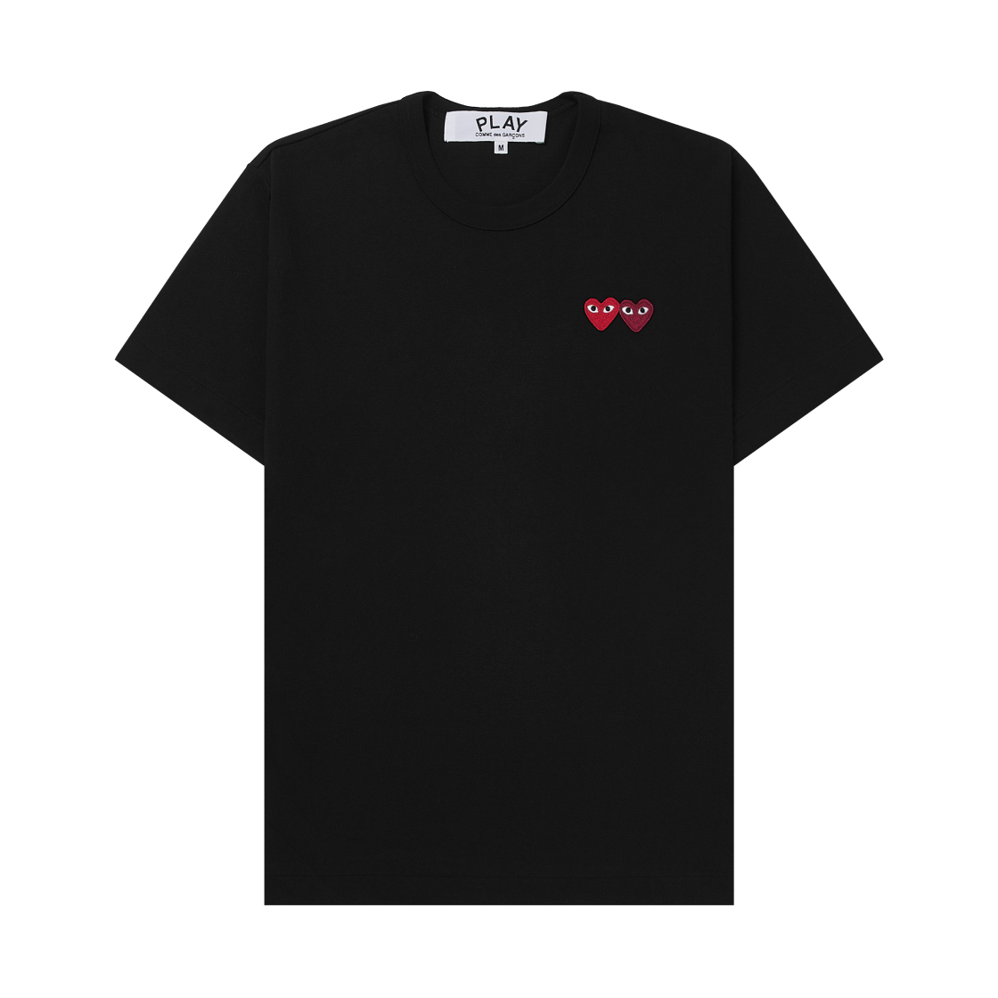 플레이 꼼데가르송 더블 하트 티셔츠 블랙(Play Comme des Garcons Double Heart T-Shirt Black)