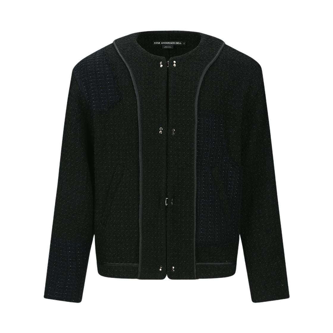 awa732u(BLACK) ADSB ANDERSSON BELL Unisex Inside Out Tweed Cardigan Black